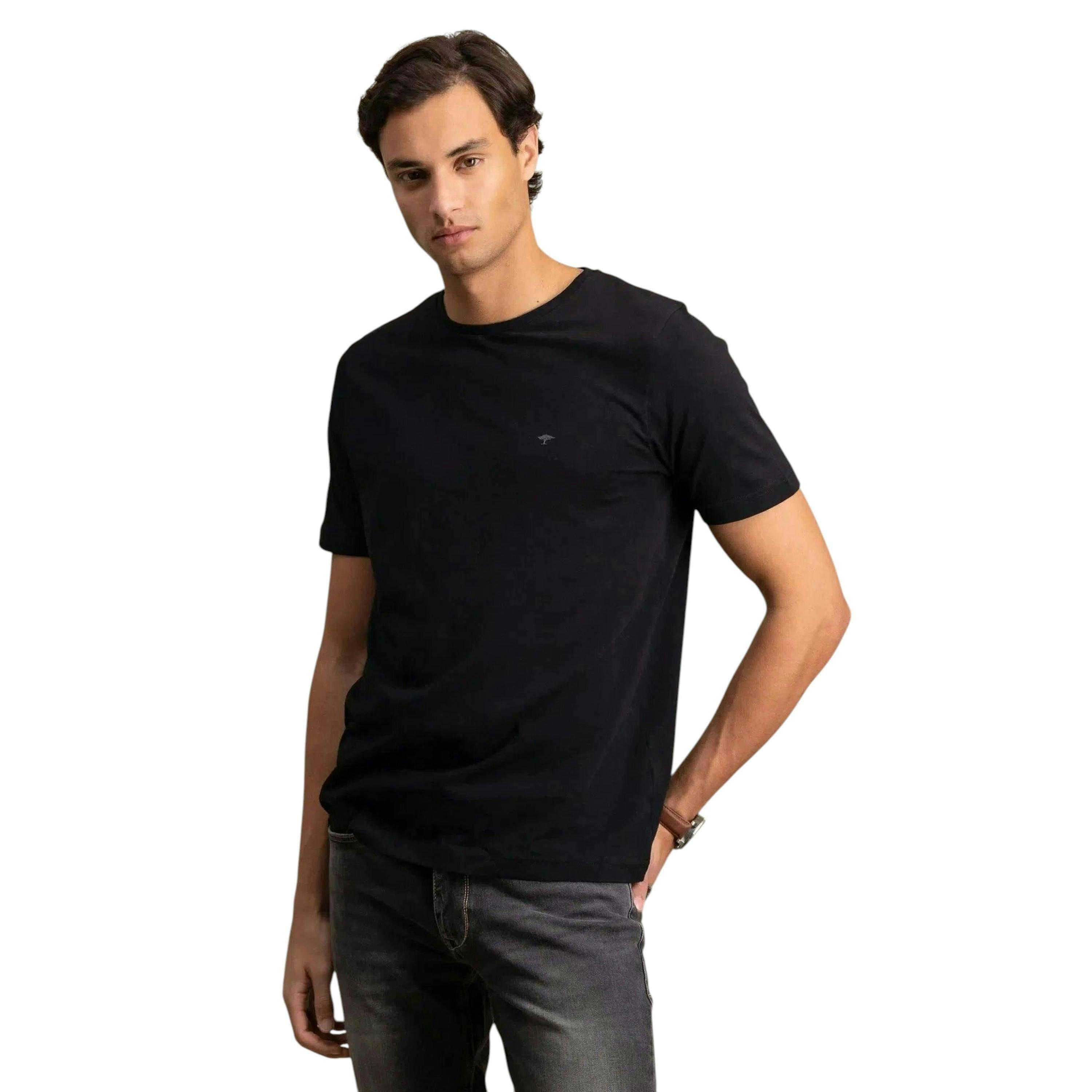 Crew Neck T-Shirt Black , view 2 of 4