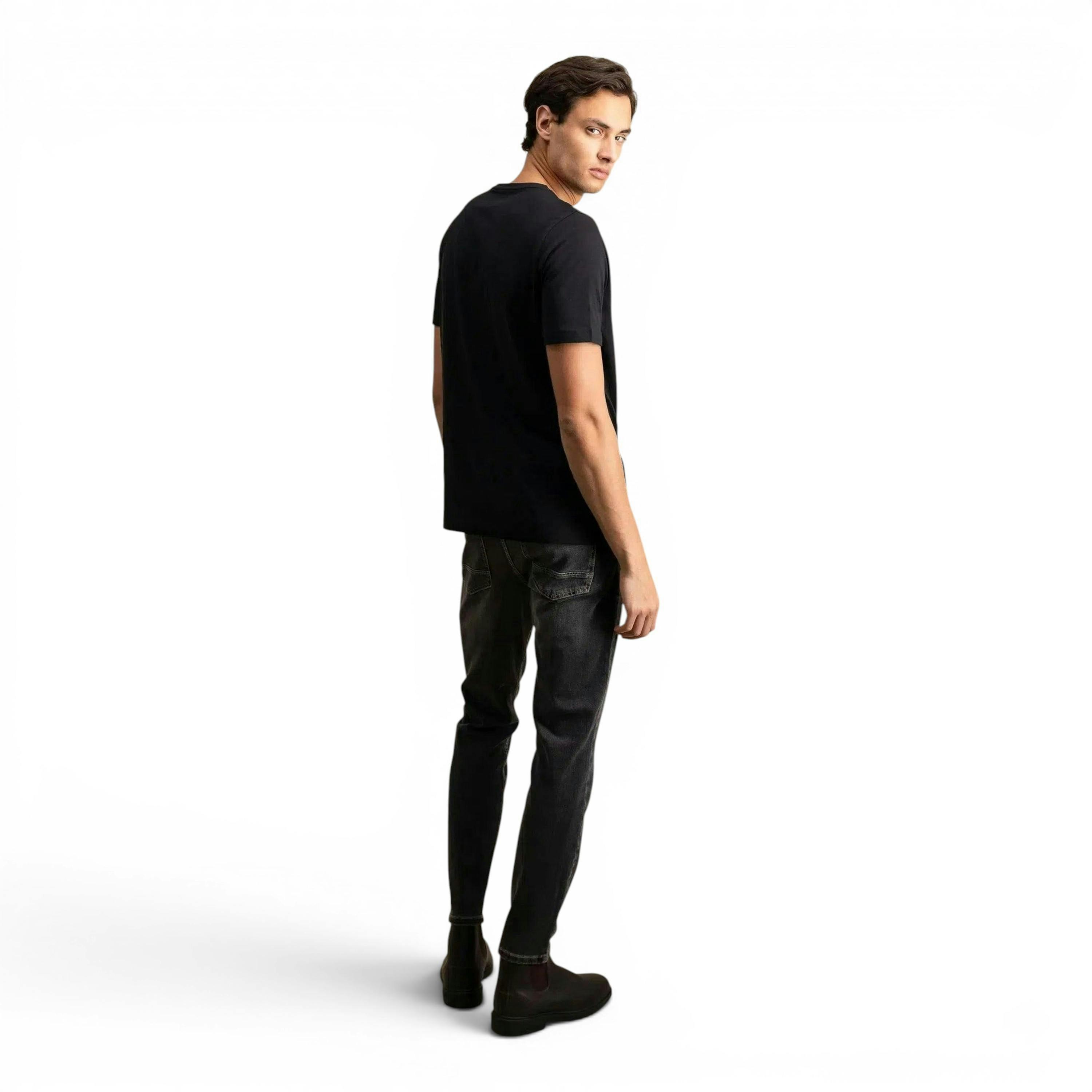 Crew Neck T-Shirt Black , view 3 of 4