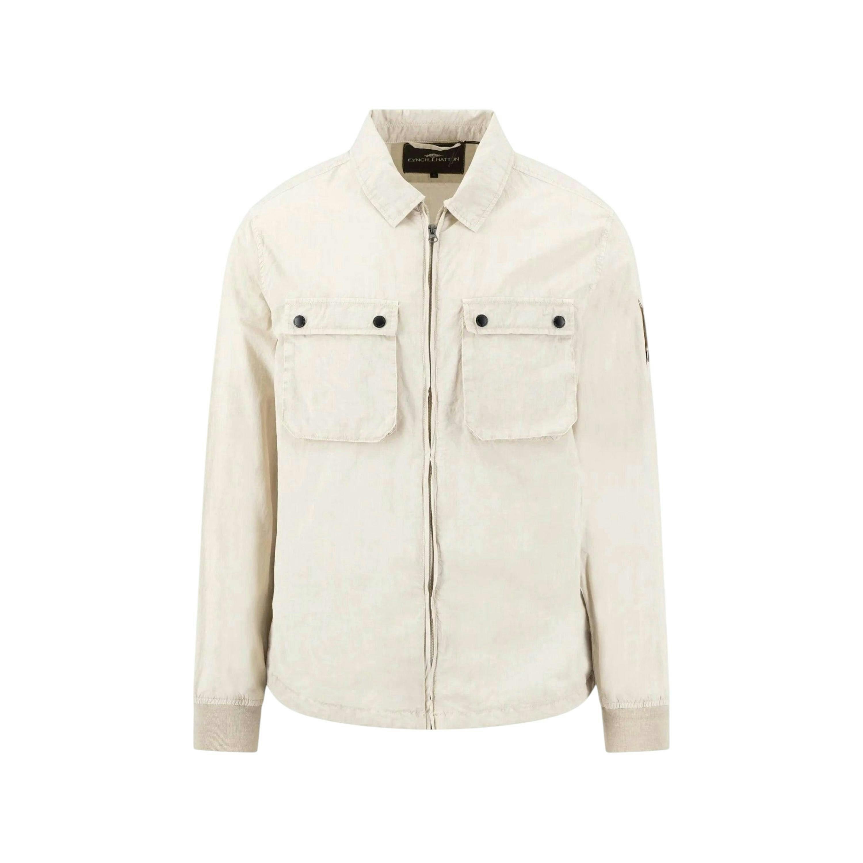 Garment Dyed Overshirt Cement , view 1 of 2