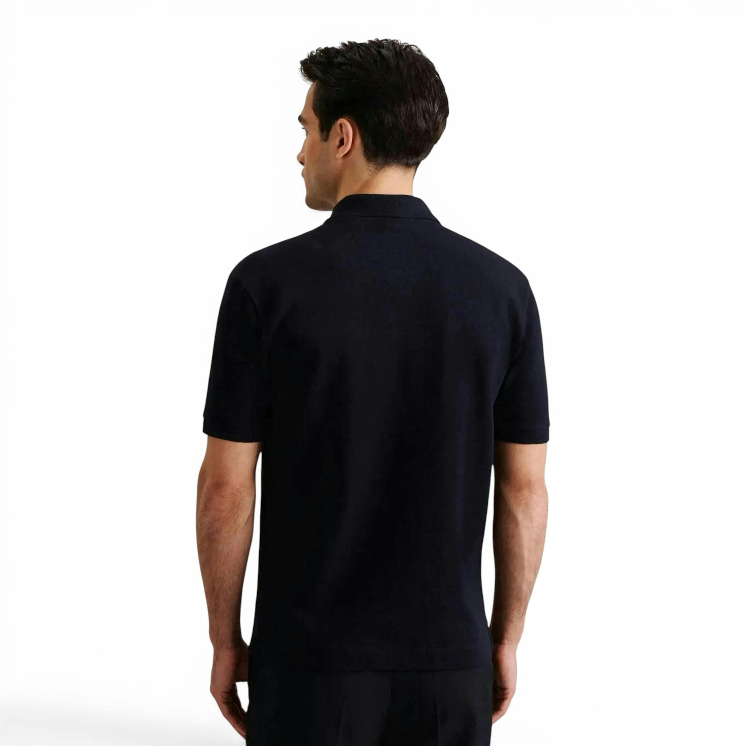 Regular Fit Pique Polo Shirt Dark Blue , view 2 of 6