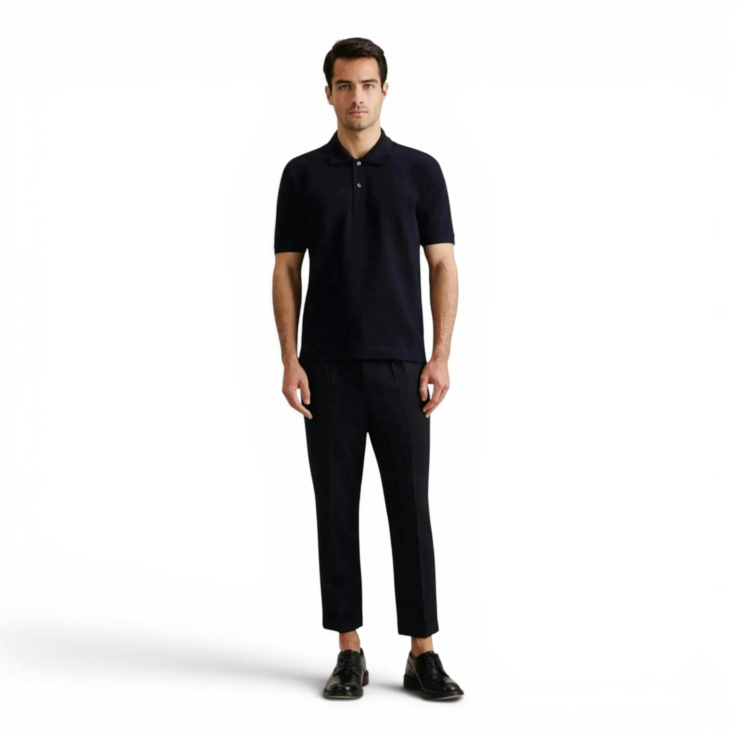 Regular Fit Pique Polo Shirt Dark Blue , view 4 of 6