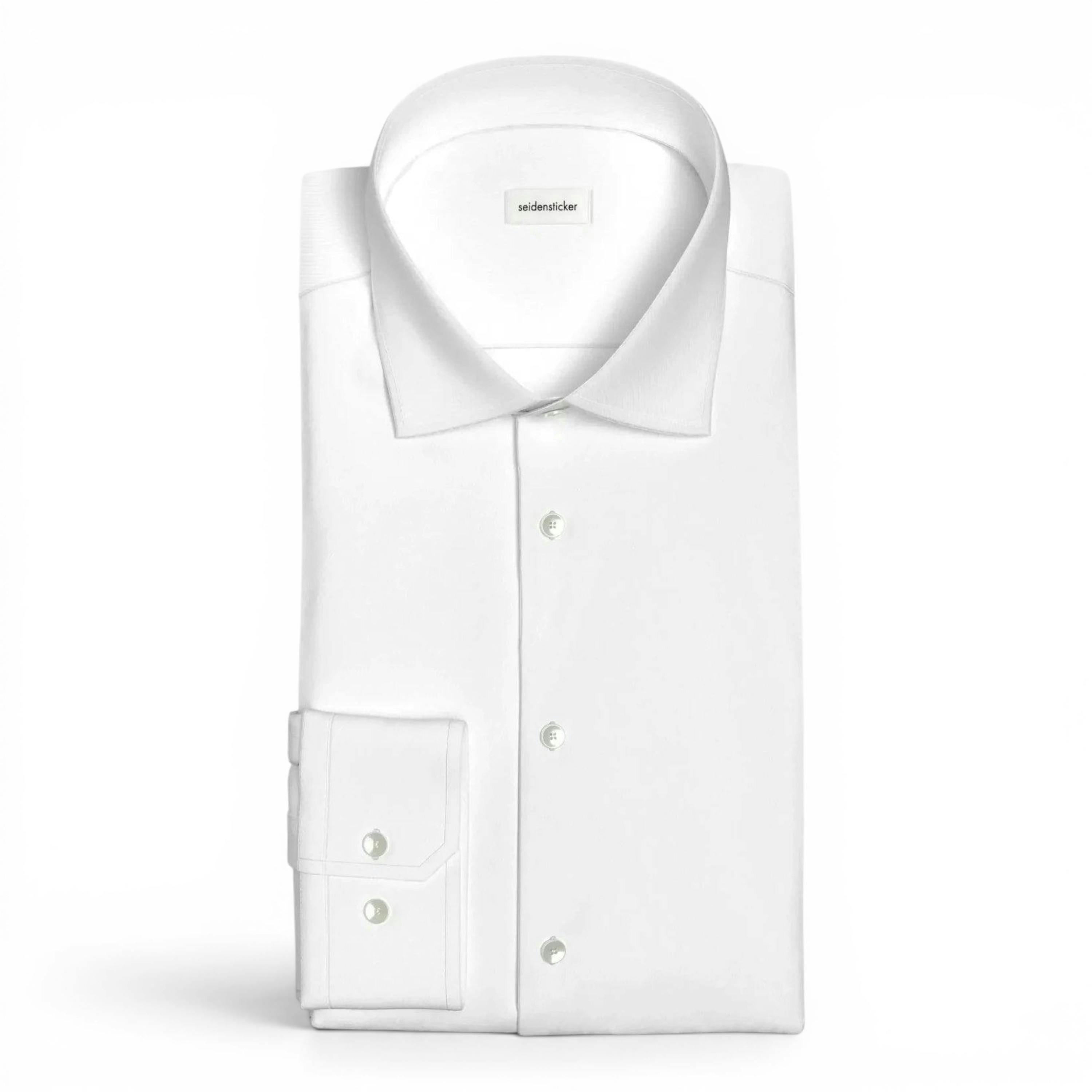 Seidensticker Shaped Fit Easy Iron Kent Collar Business Shirt White , view 6 of 6