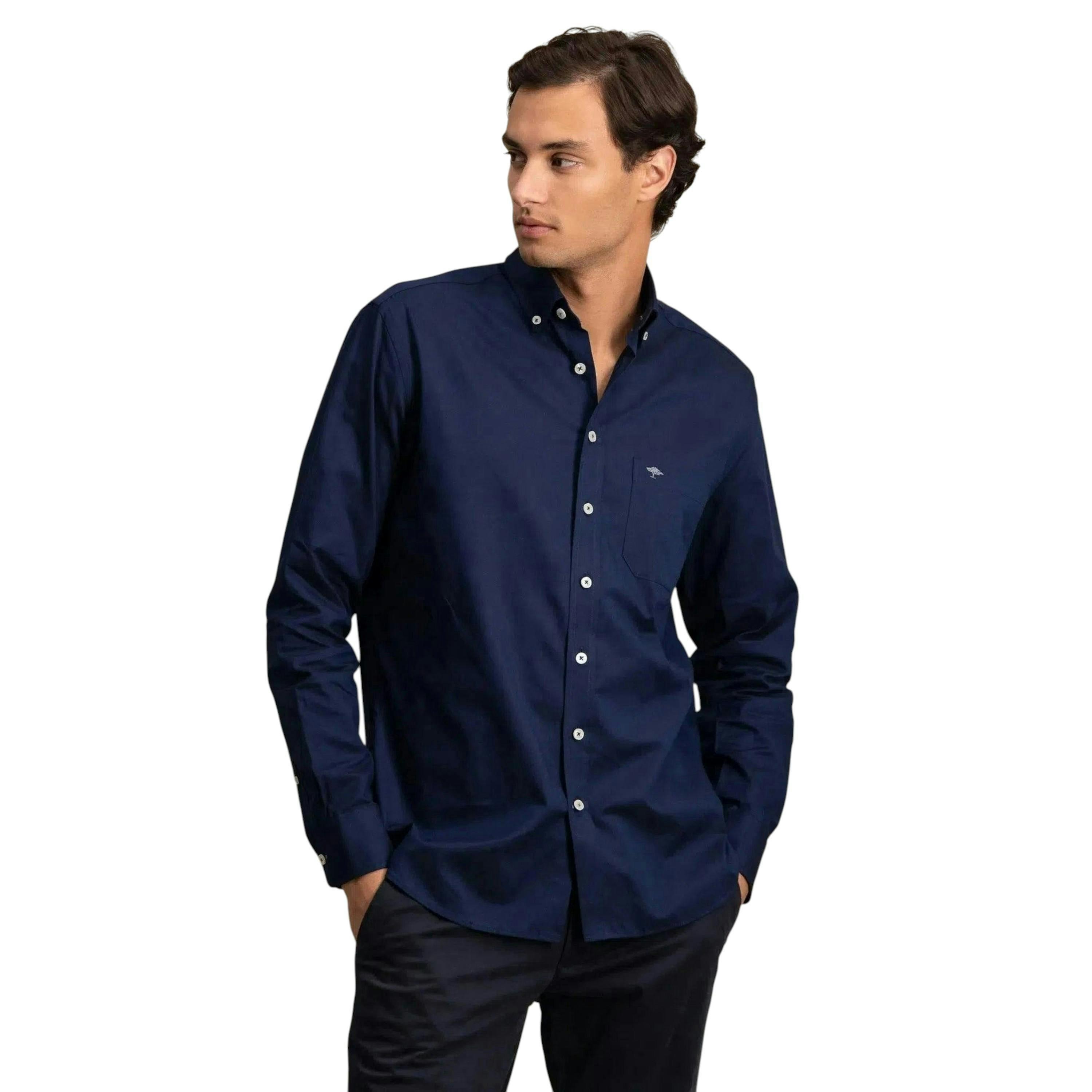 Button Down Oxford Shirt Navy , view 2 of 5