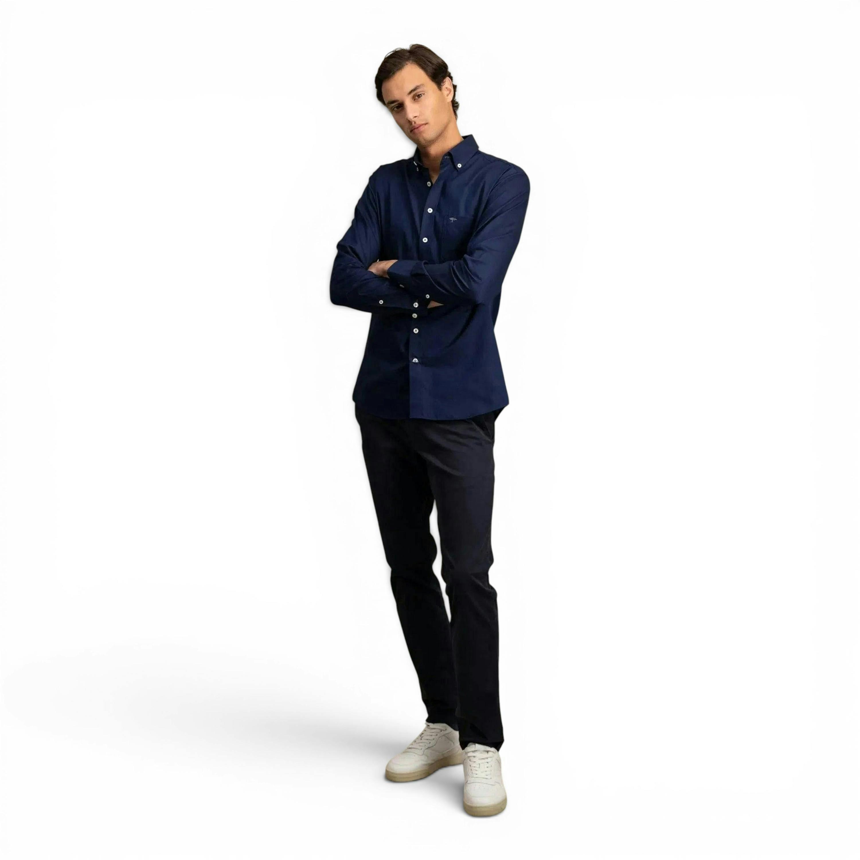 Button Down Oxford Shirt Navy , view 5 of 5