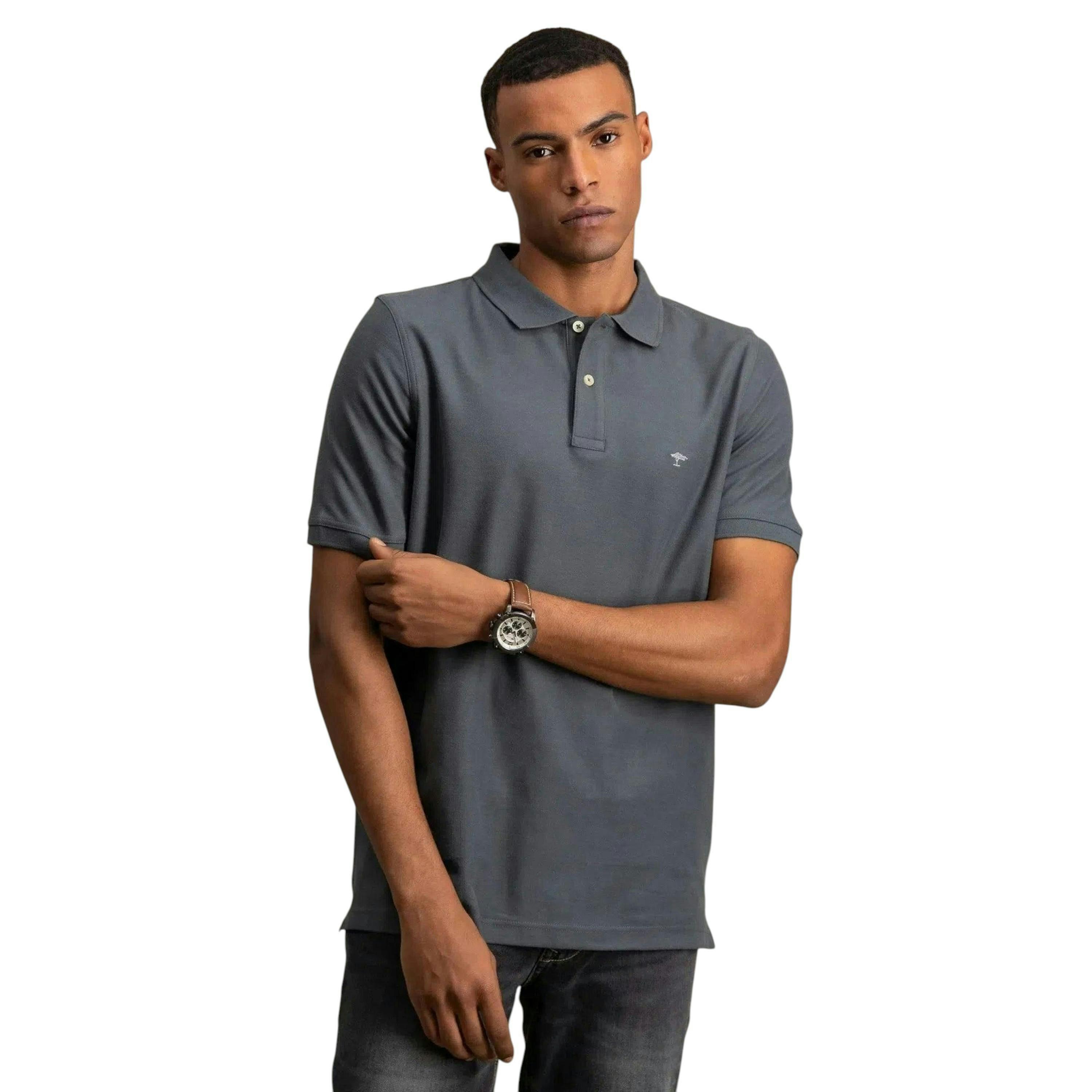 Premium Cotton Polo Shirt Asphalt , view 2 of 5