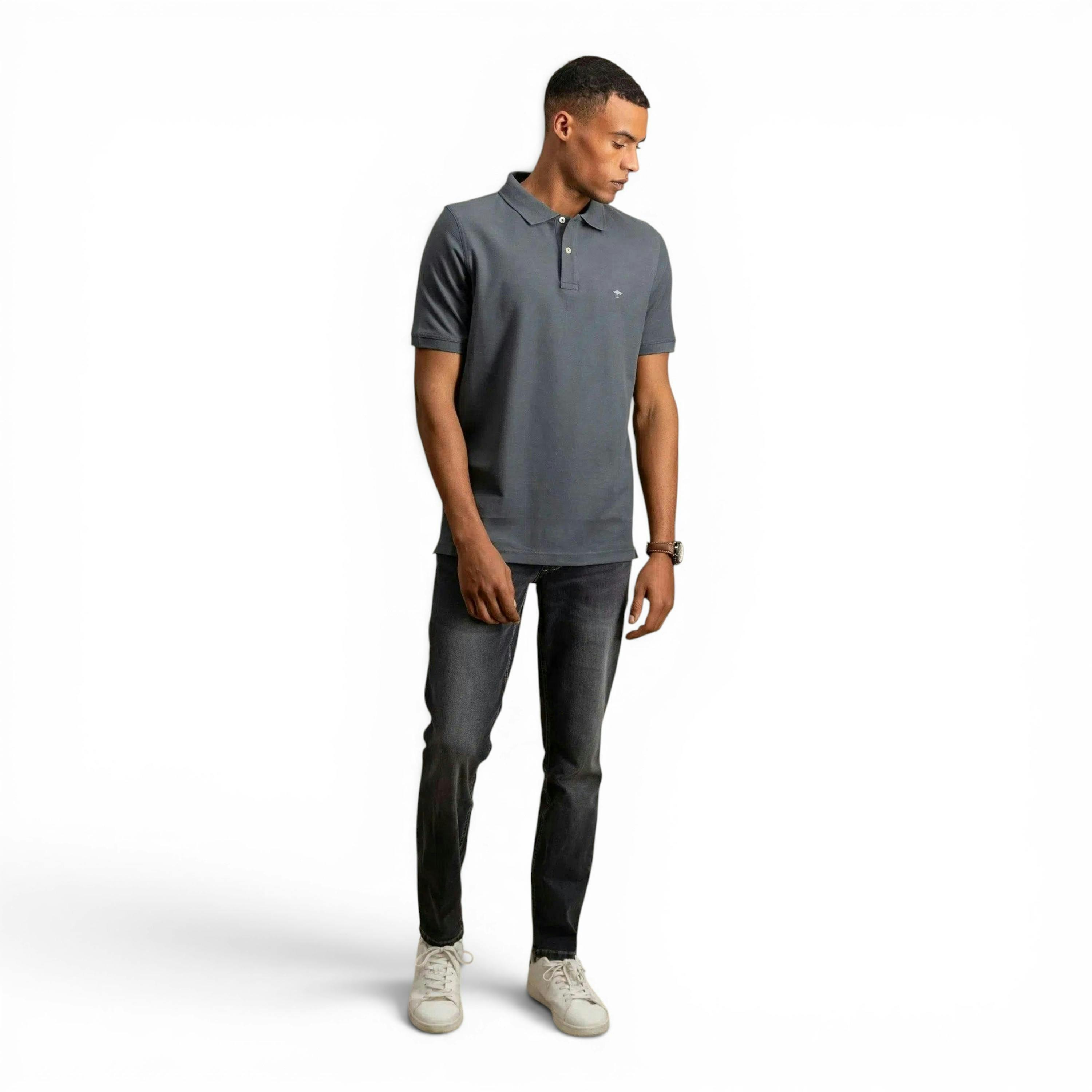 Premium Cotton Polo Shirt Asphalt , view 3 of 5