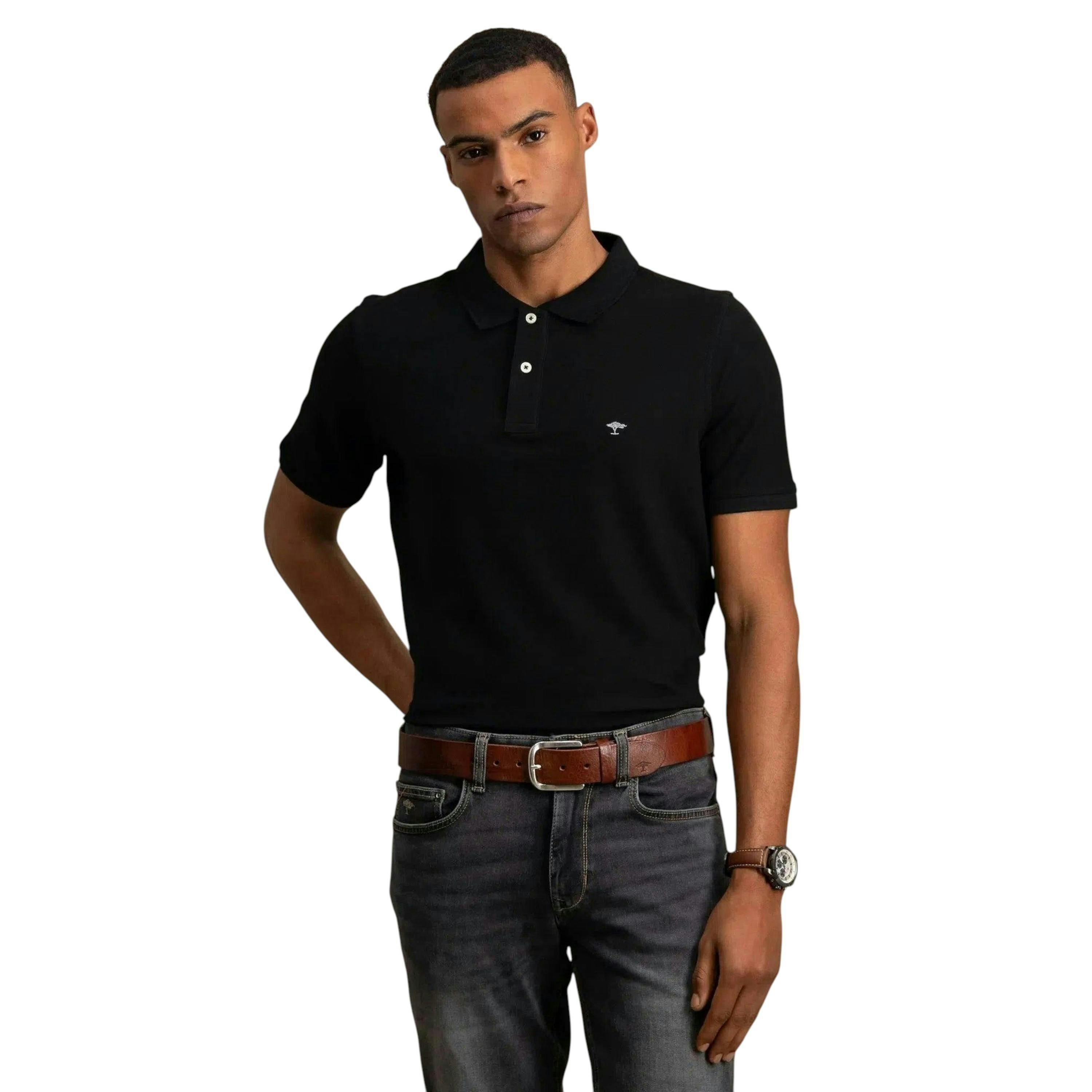 Premium Cotton Polo Shirt Black , view 2 of 6