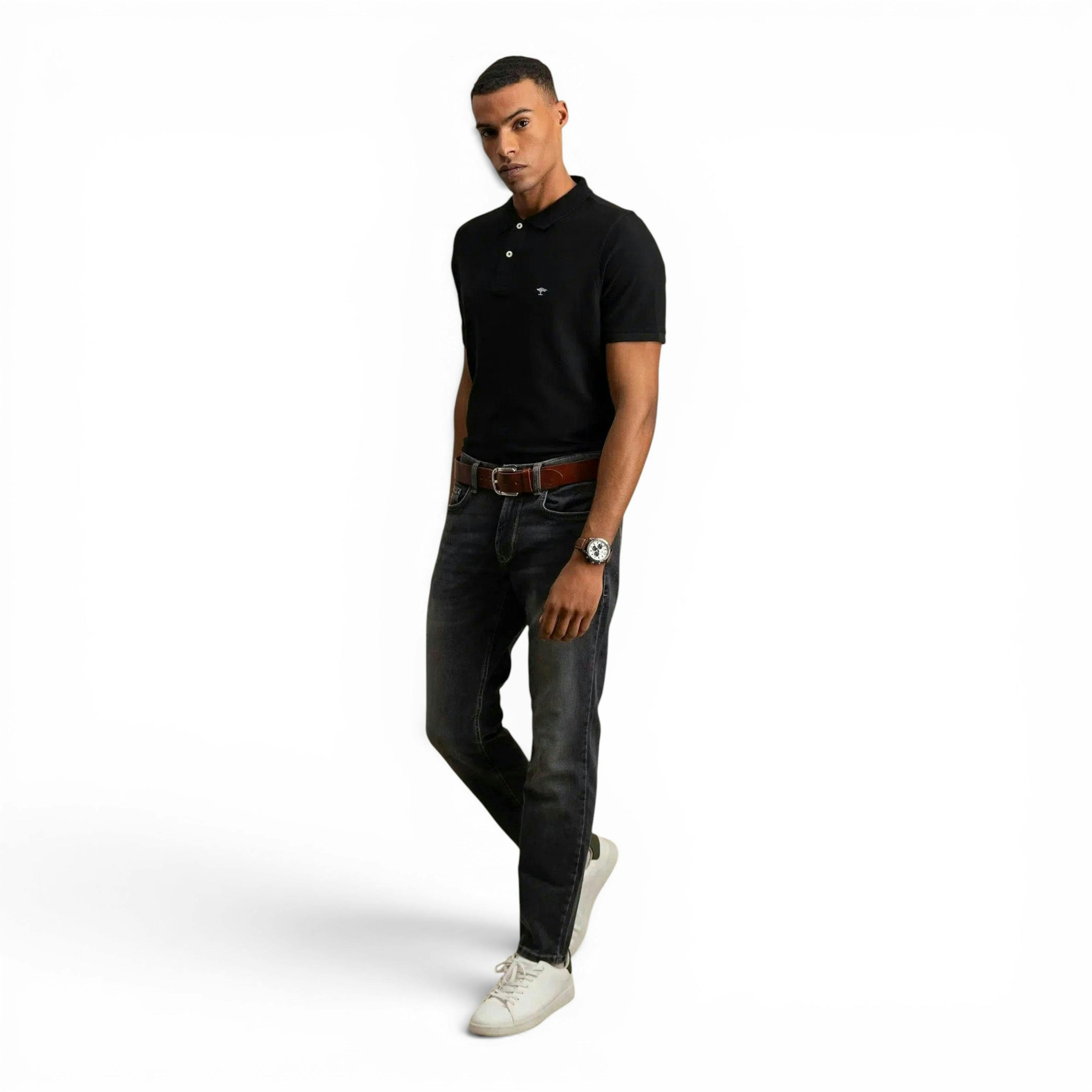 Premium Cotton Polo Shirt Black , view 4 of 6