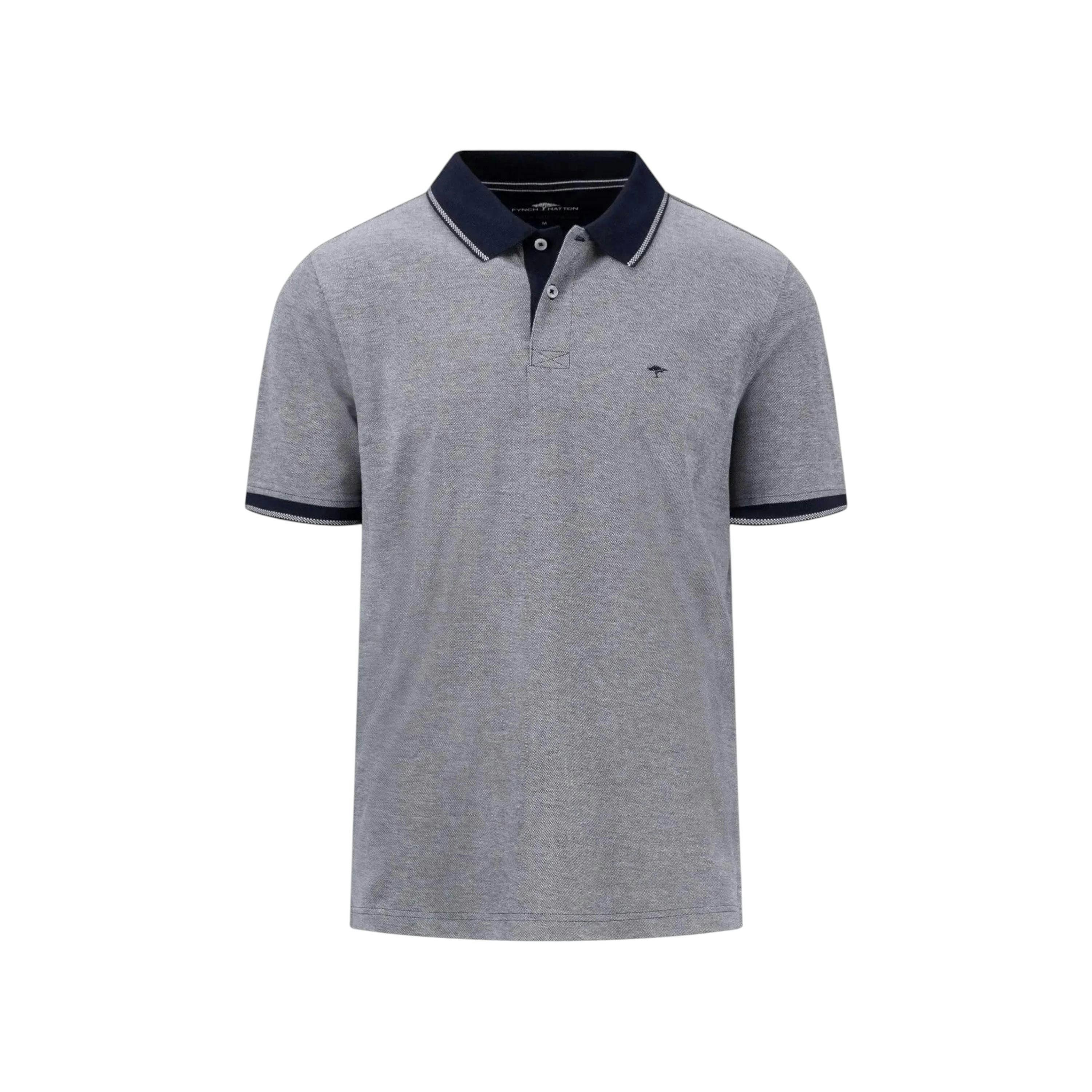 Two Tone Pique Polo Shirt Navy , view 1 of 2