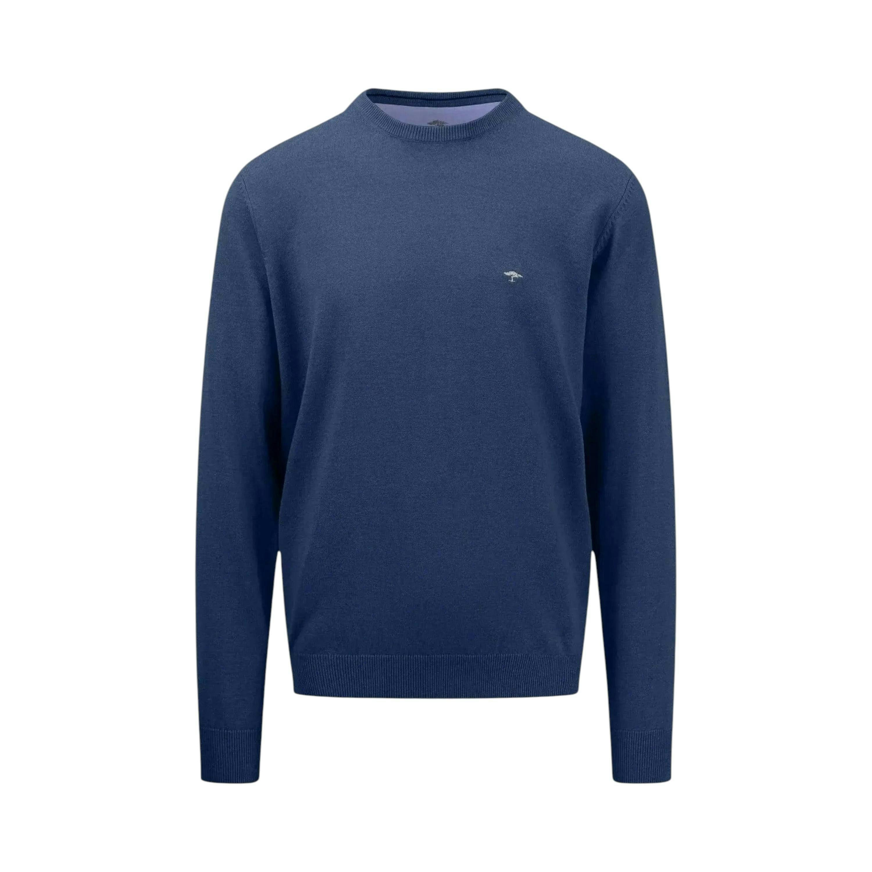 Superfine Cotton Crewneck Knit Night , view 1 of 5