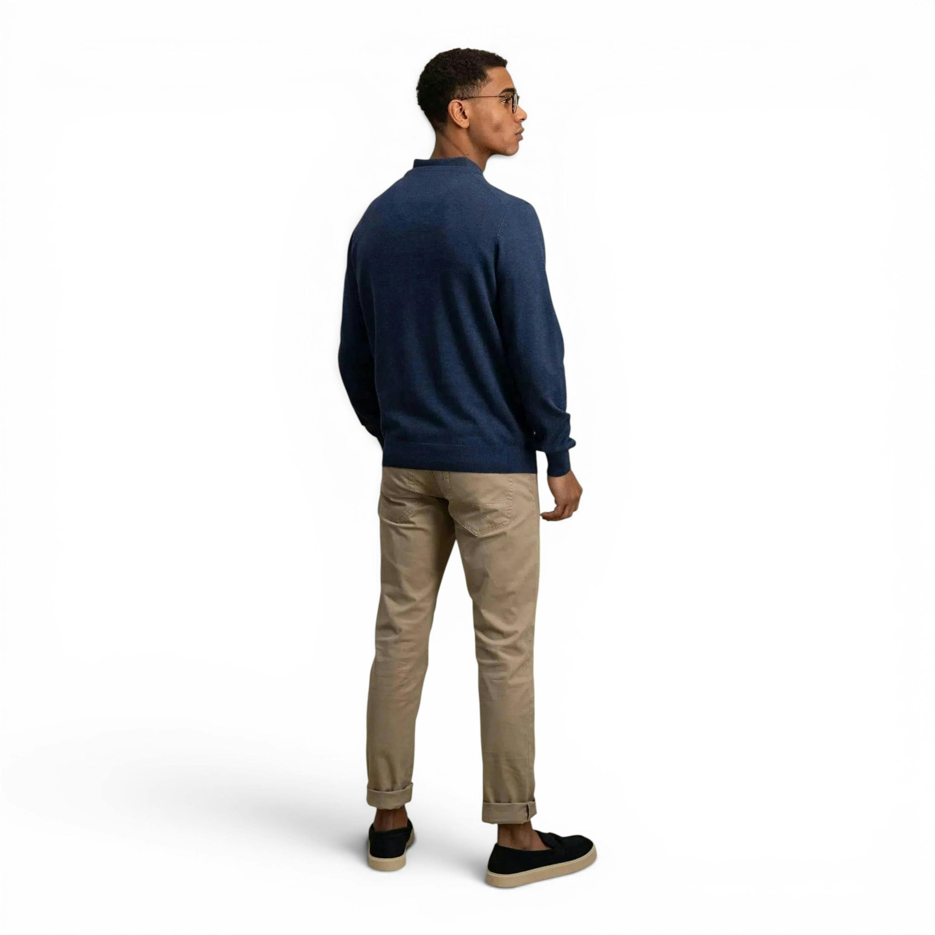 Superfine Cotton Crewneck Knit Night , view 4 of 5