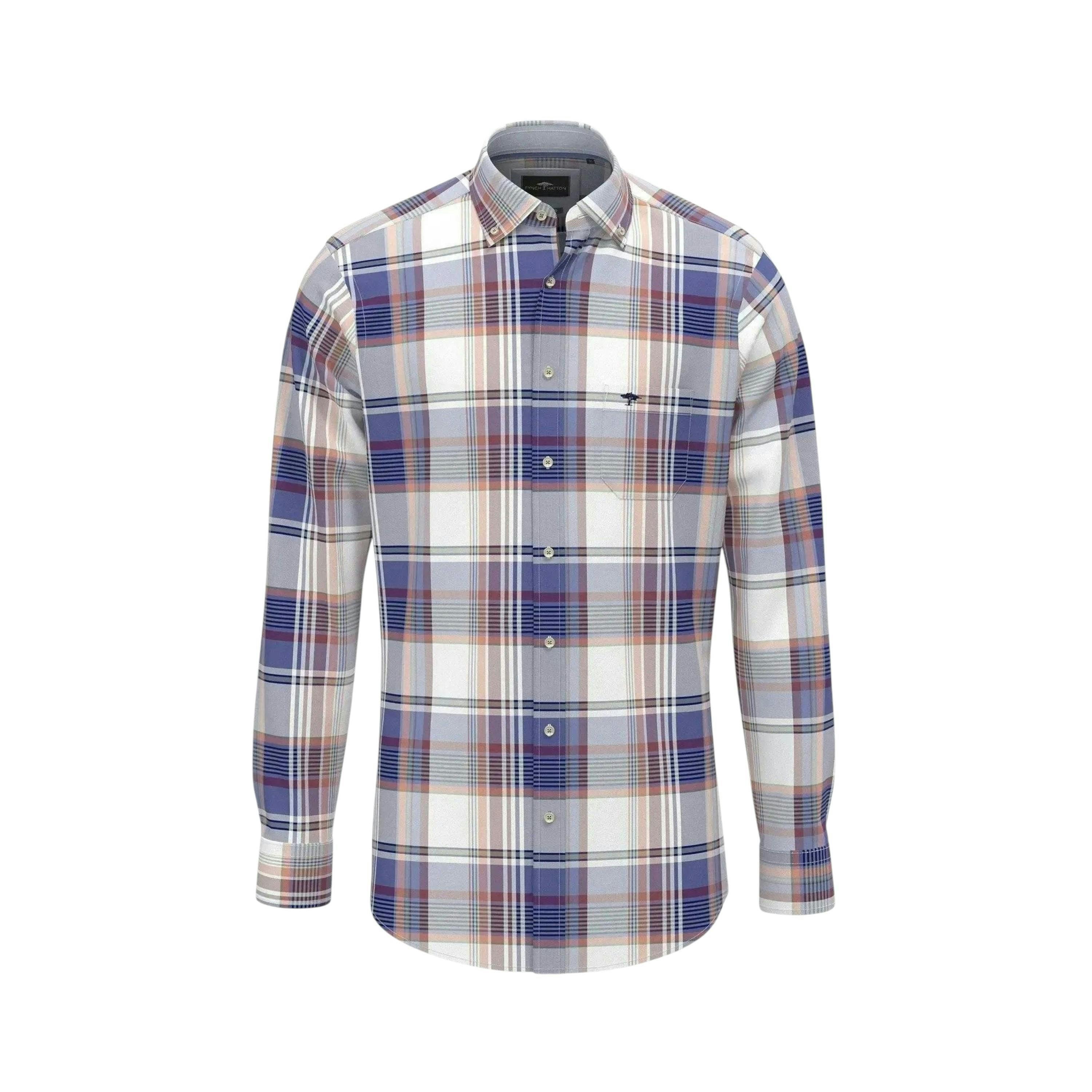 Multicoloured Washed Oxford B.D. Shirt Berry , view 1 of 4