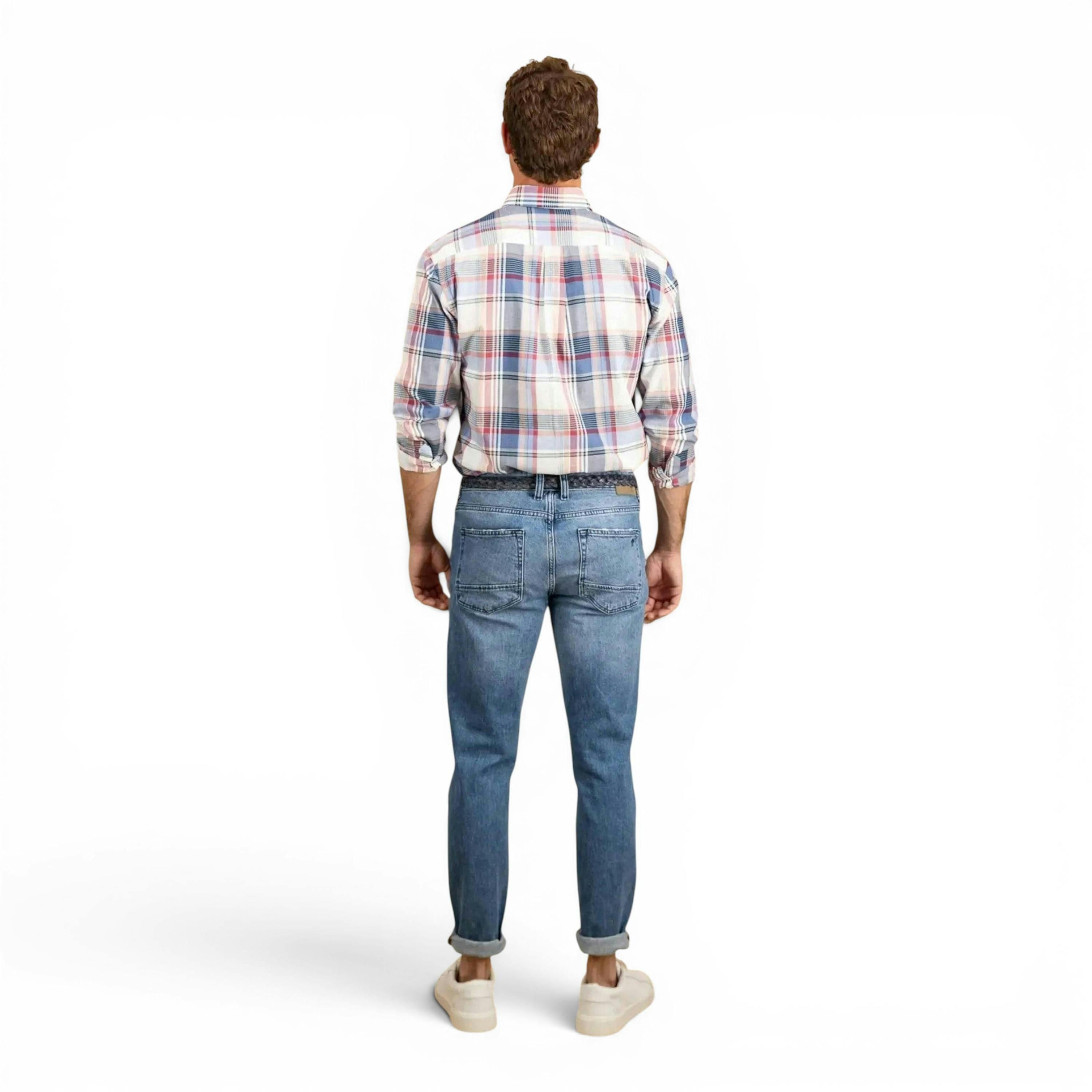 Multicoloured Washed Oxford B.D. Shirt Berry , view 3 of 4