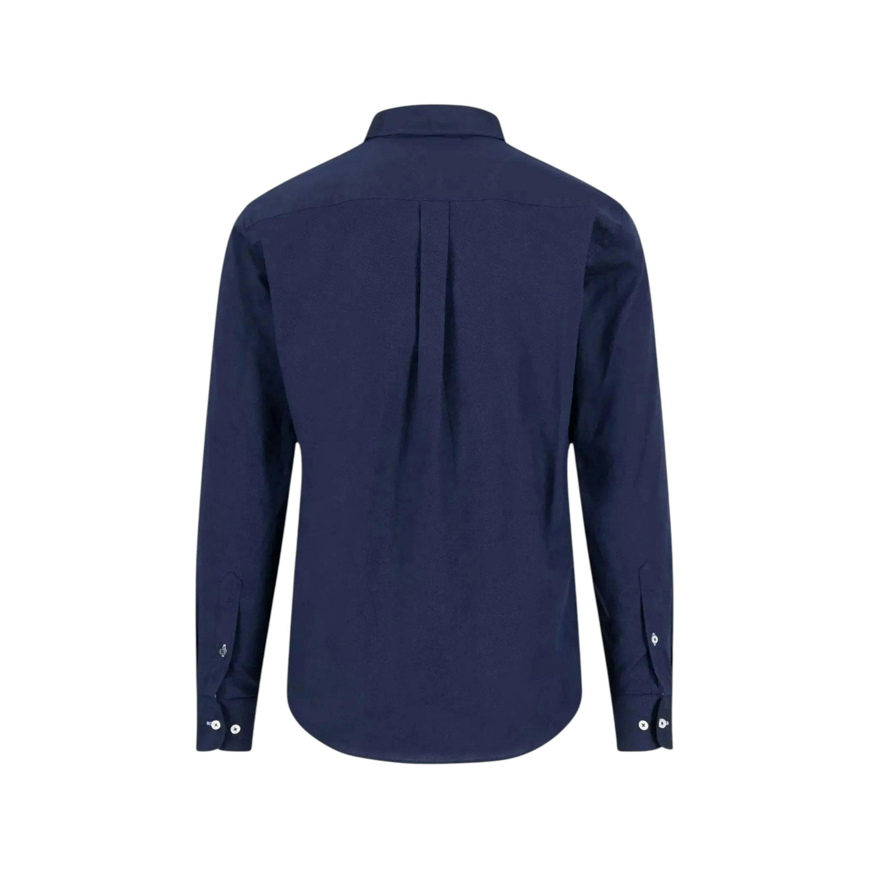 Essential Textured Dobby Shirt Navy , view 2 of 2