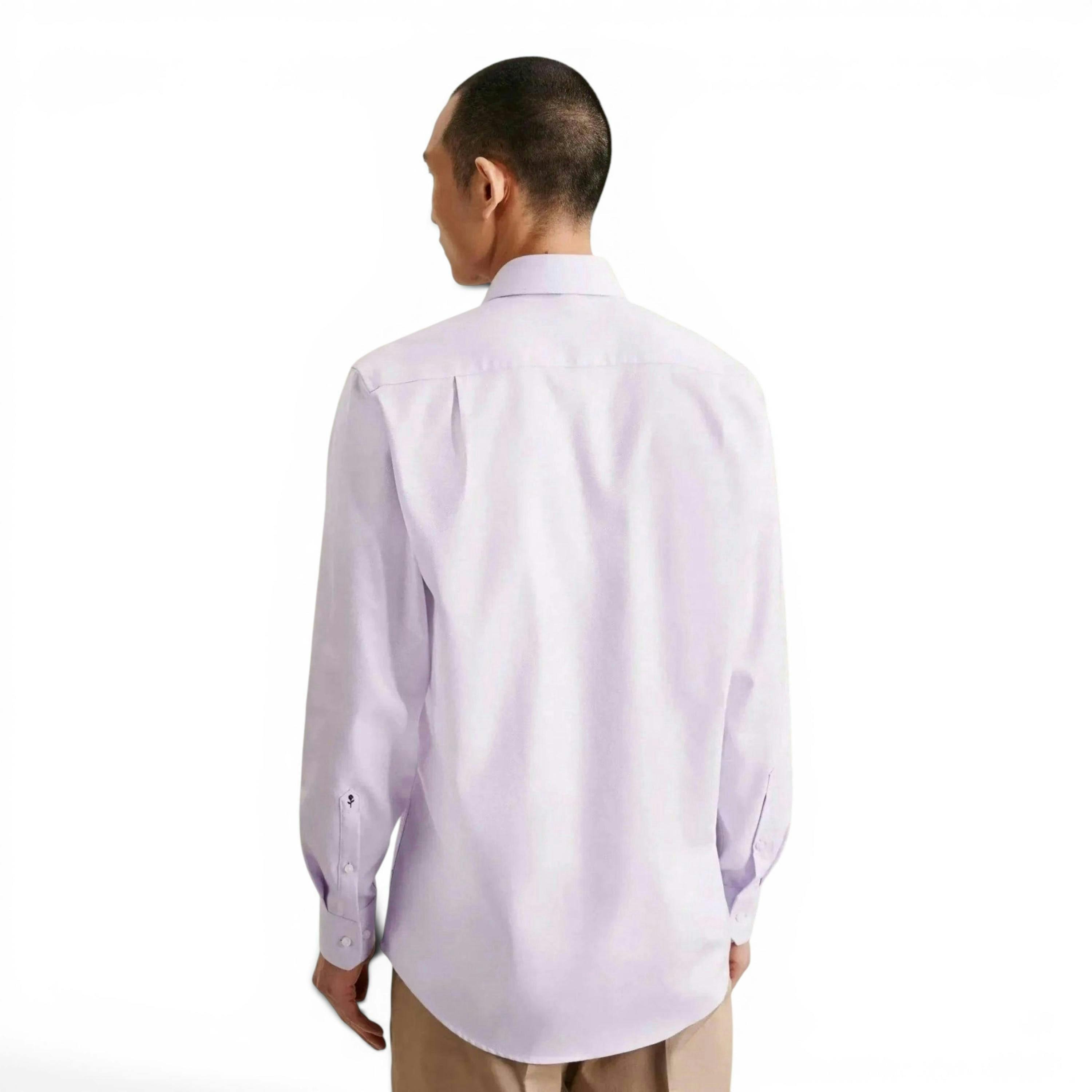 Seidensticker Regular Fit No Iron Kent Collar Business Shirt Light Purple , view 2 of 6