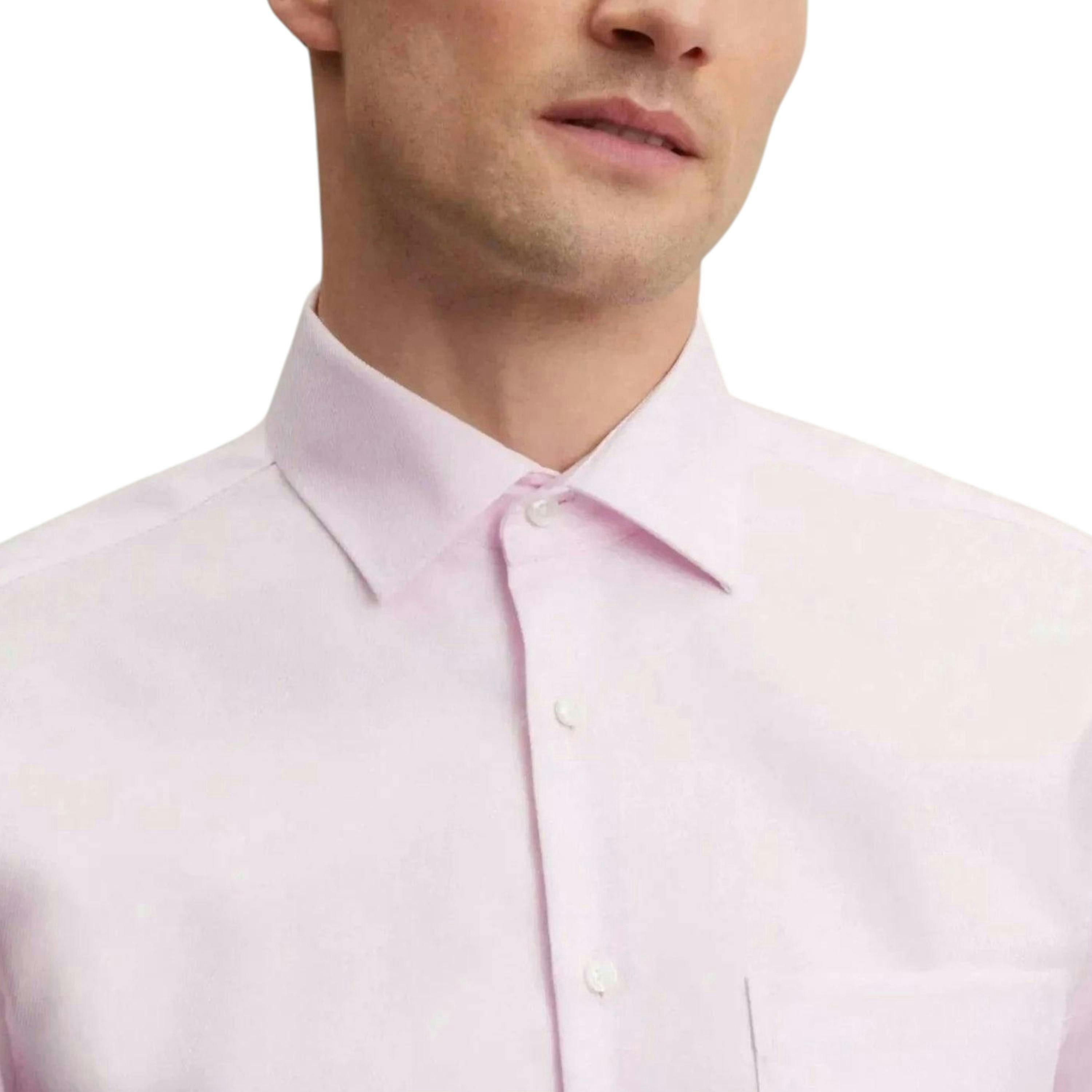 Seidensticker Regular Fit No Iron Kent Collar Business Shirt Pink , view 3 of 6