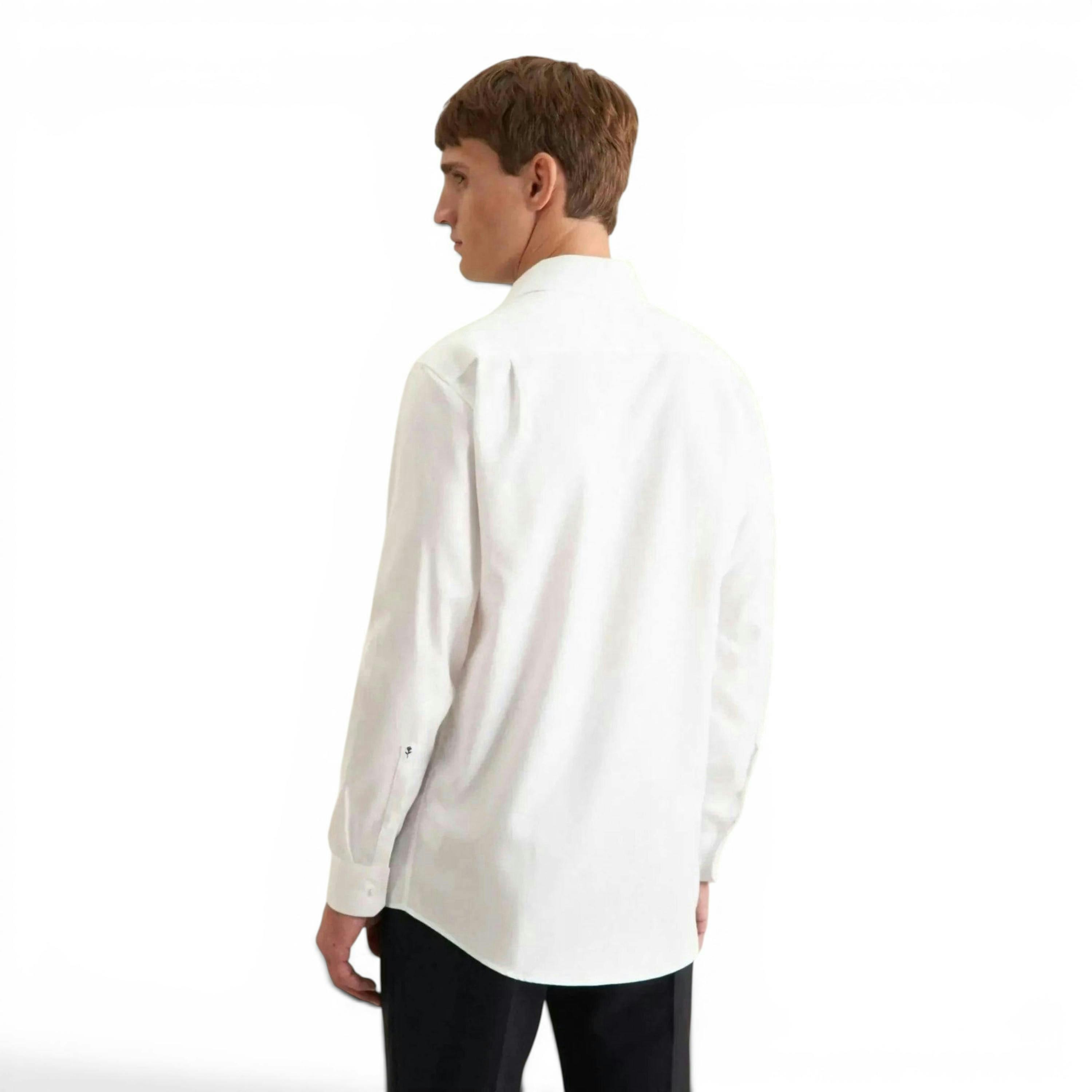 Seidensticker Regular Fit No Iron Kent Collar Business Shirt White , view 2 of 6