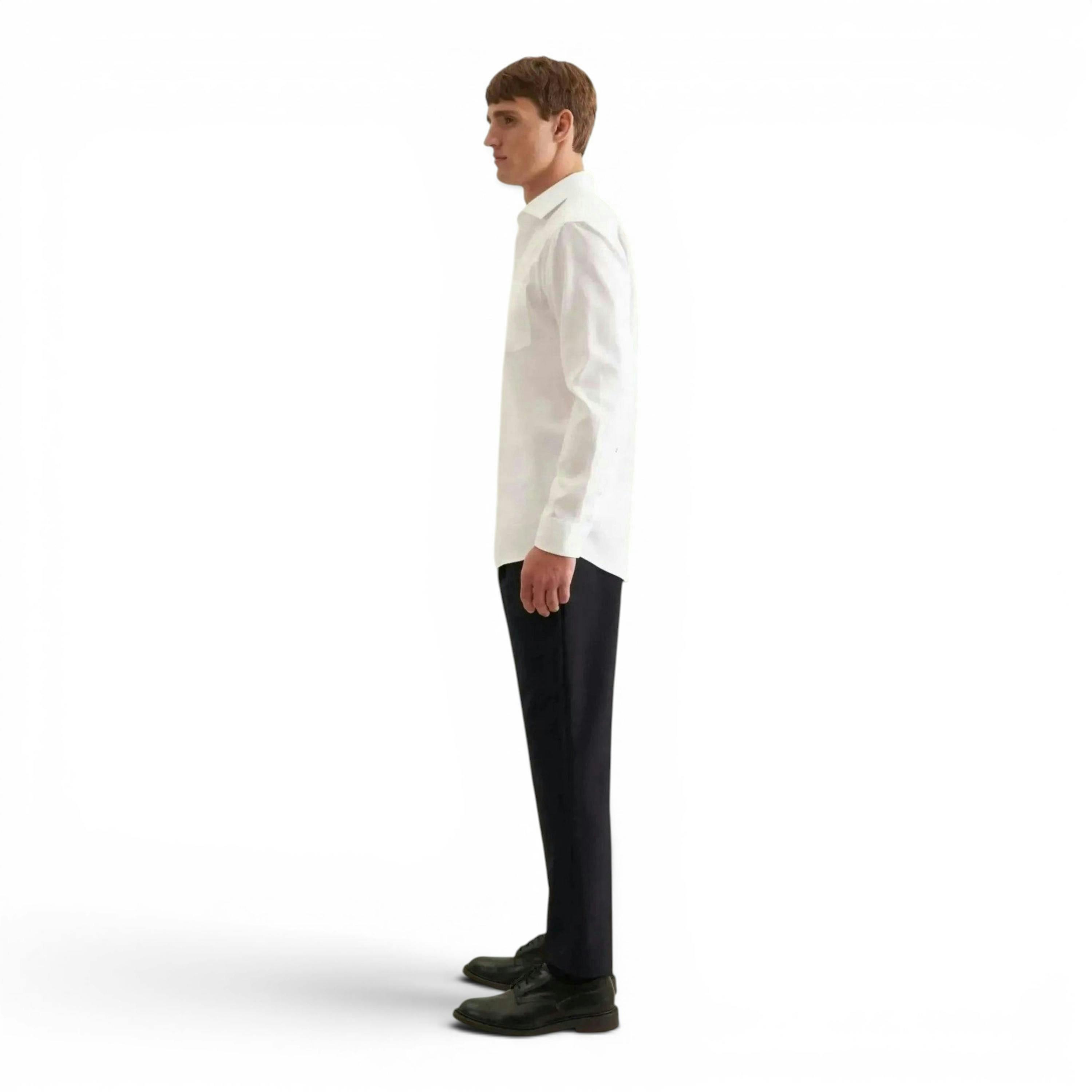 Seidensticker Regular Fit No Iron Kent Collar Business Shirt White , view 5 of 6