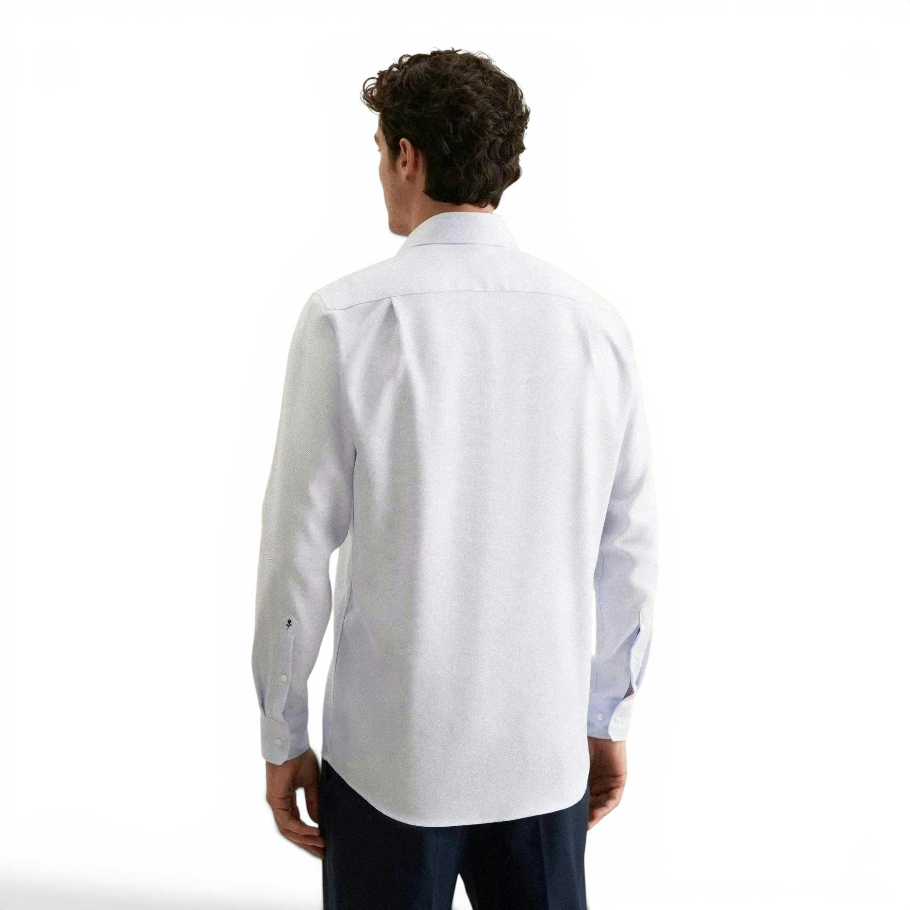 Regular Fit No Iron Spread Kent Structured Business Shirt Light Blue , view 2 of 6