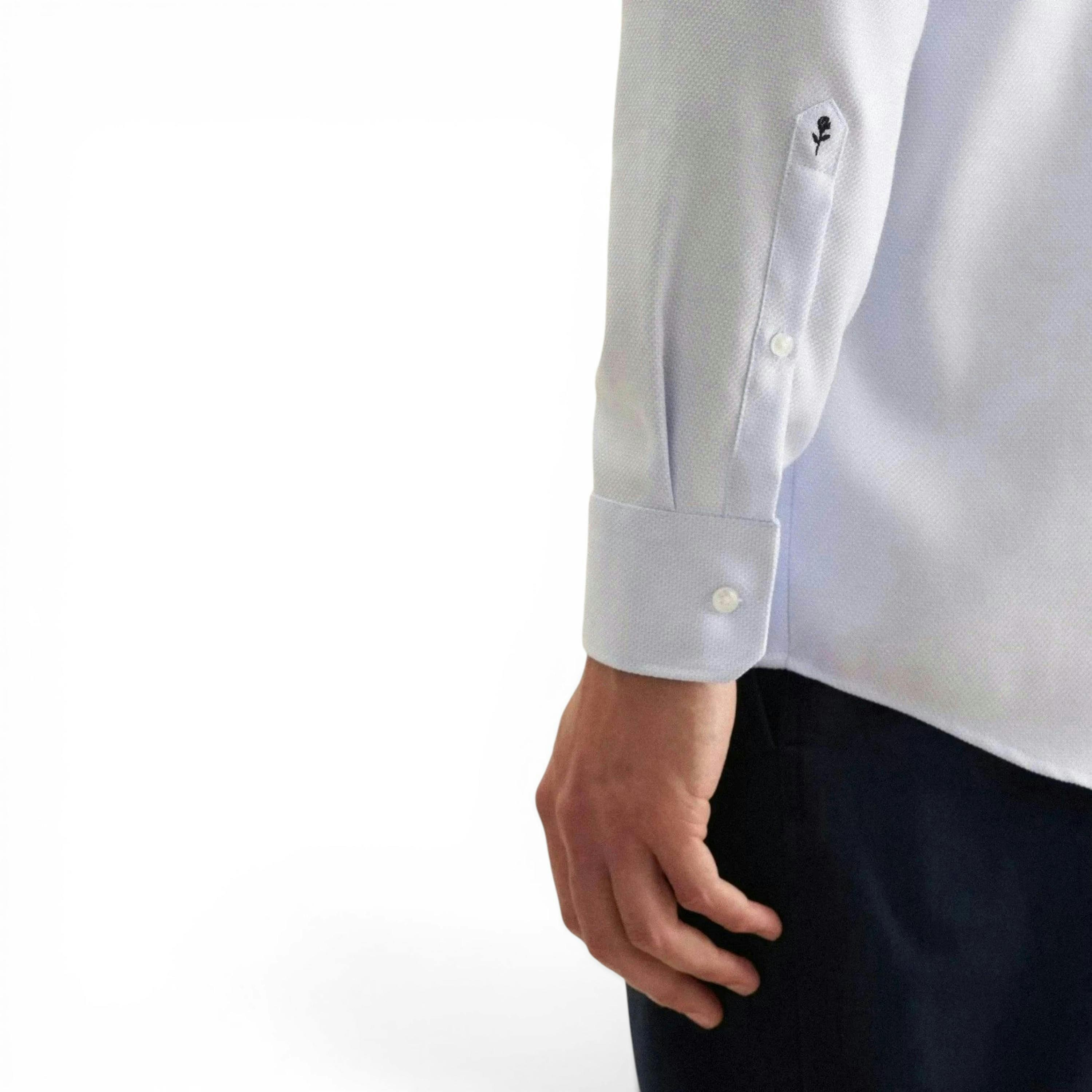 Regular Fit No Iron Spread Kent Structured Business Shirt Light Blue , view 4 of 6