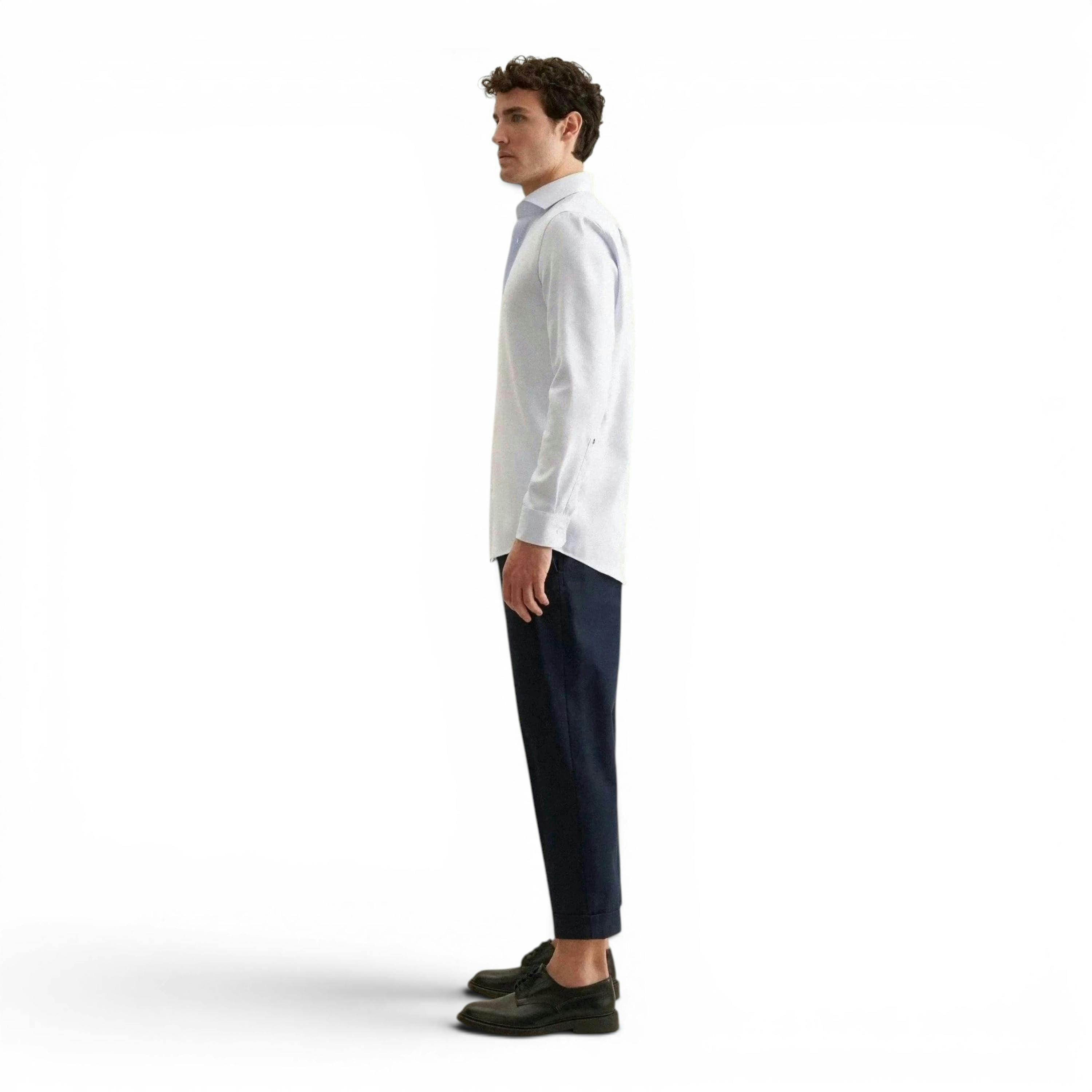 Regular Fit No Iron Spread Kent Structured Business Shirt Light Blue , view 6 of 6