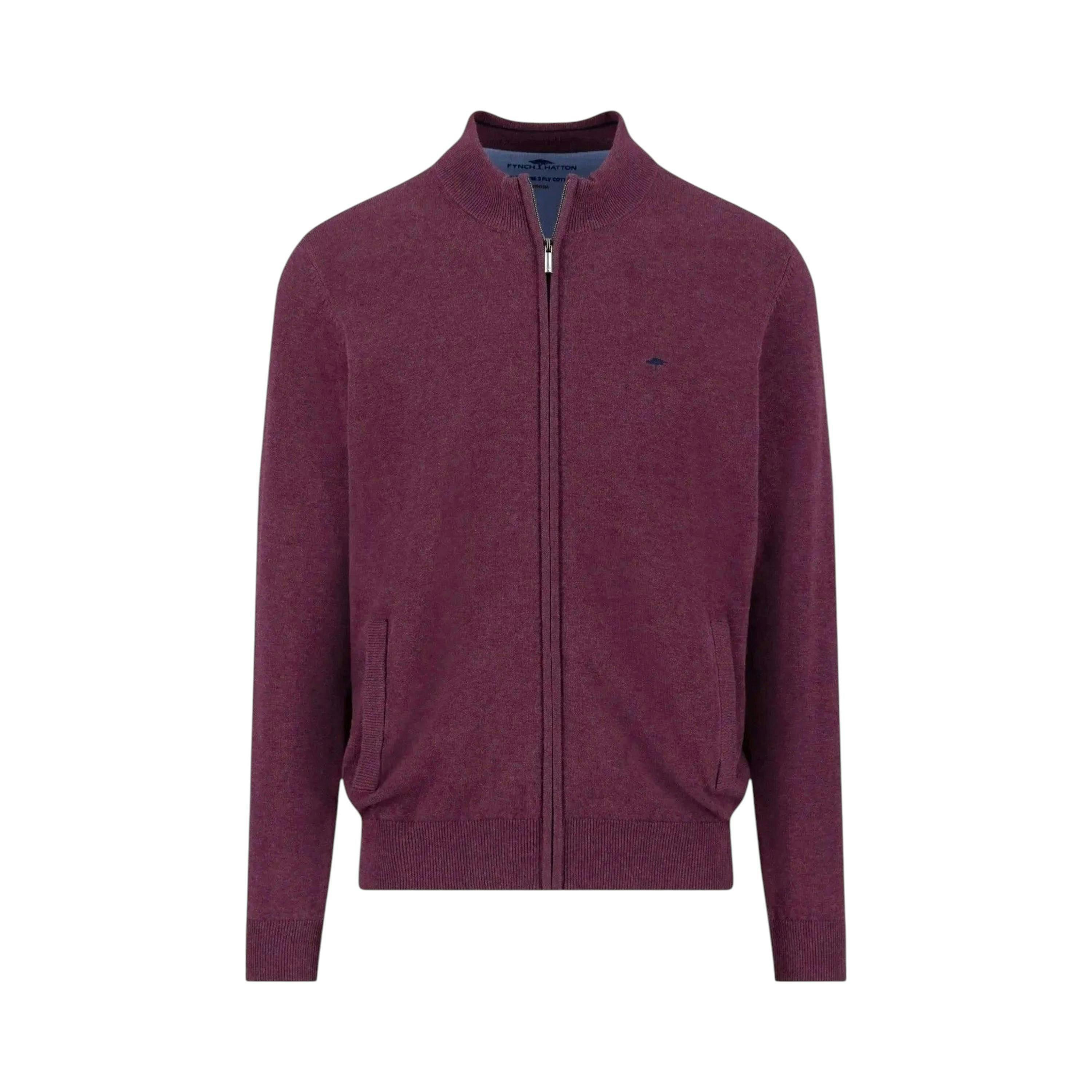 Superfine Stand-Up Cardigan Deep Merlot , view 1 of 3