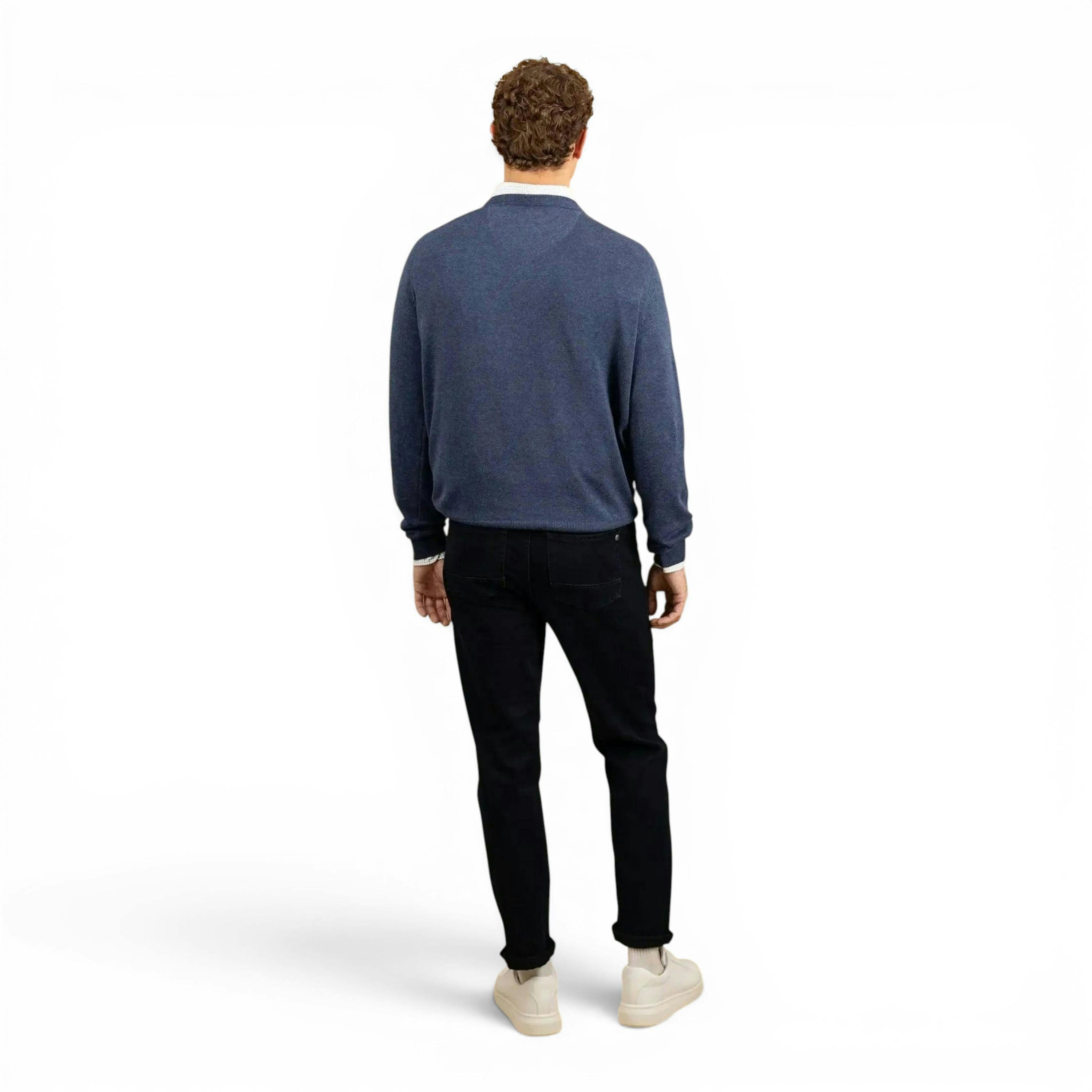 Fine Knit Cotton Crewneck Night , view 4 of 5