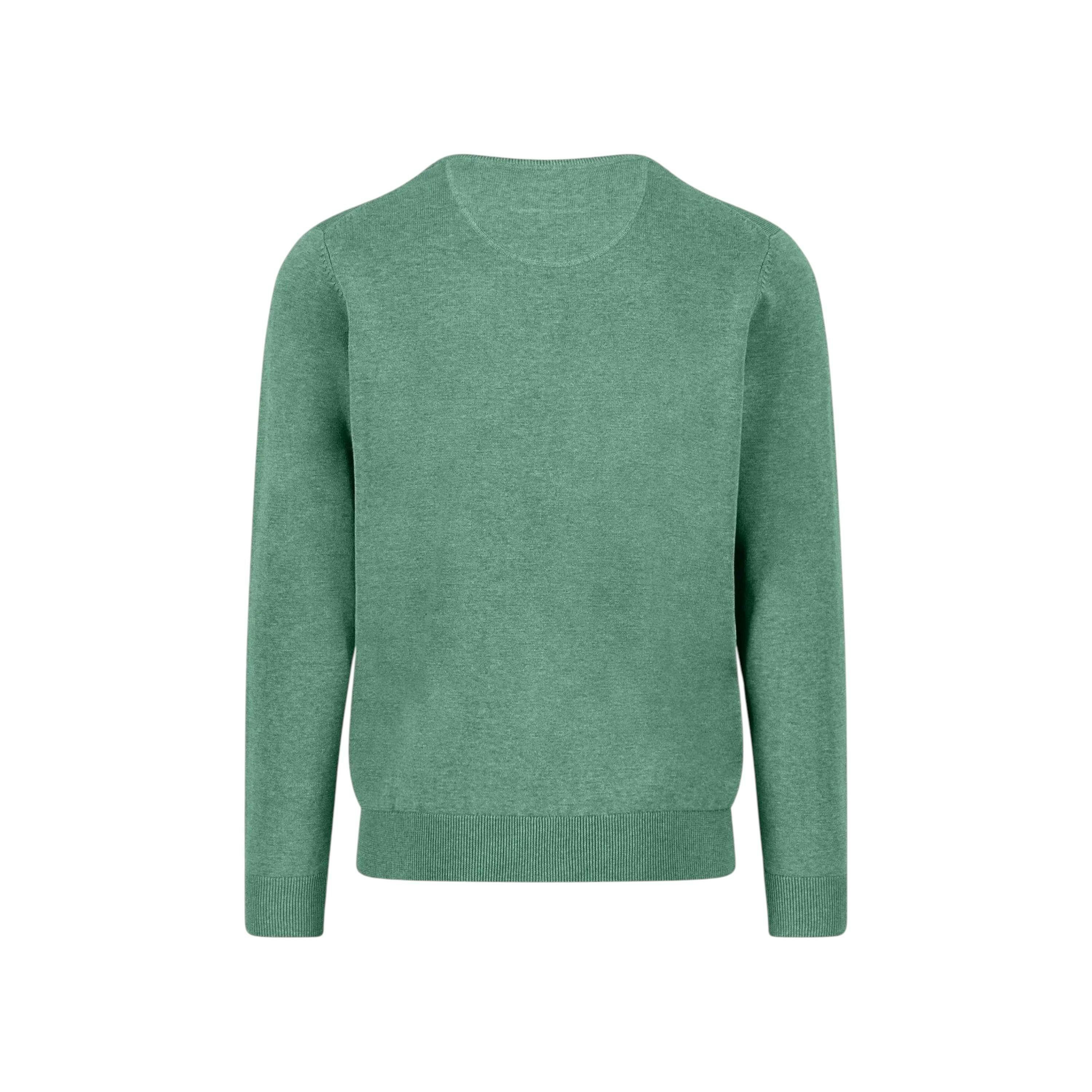 Fine Knit Cotton Crewneck Fern , view 2 of 3
