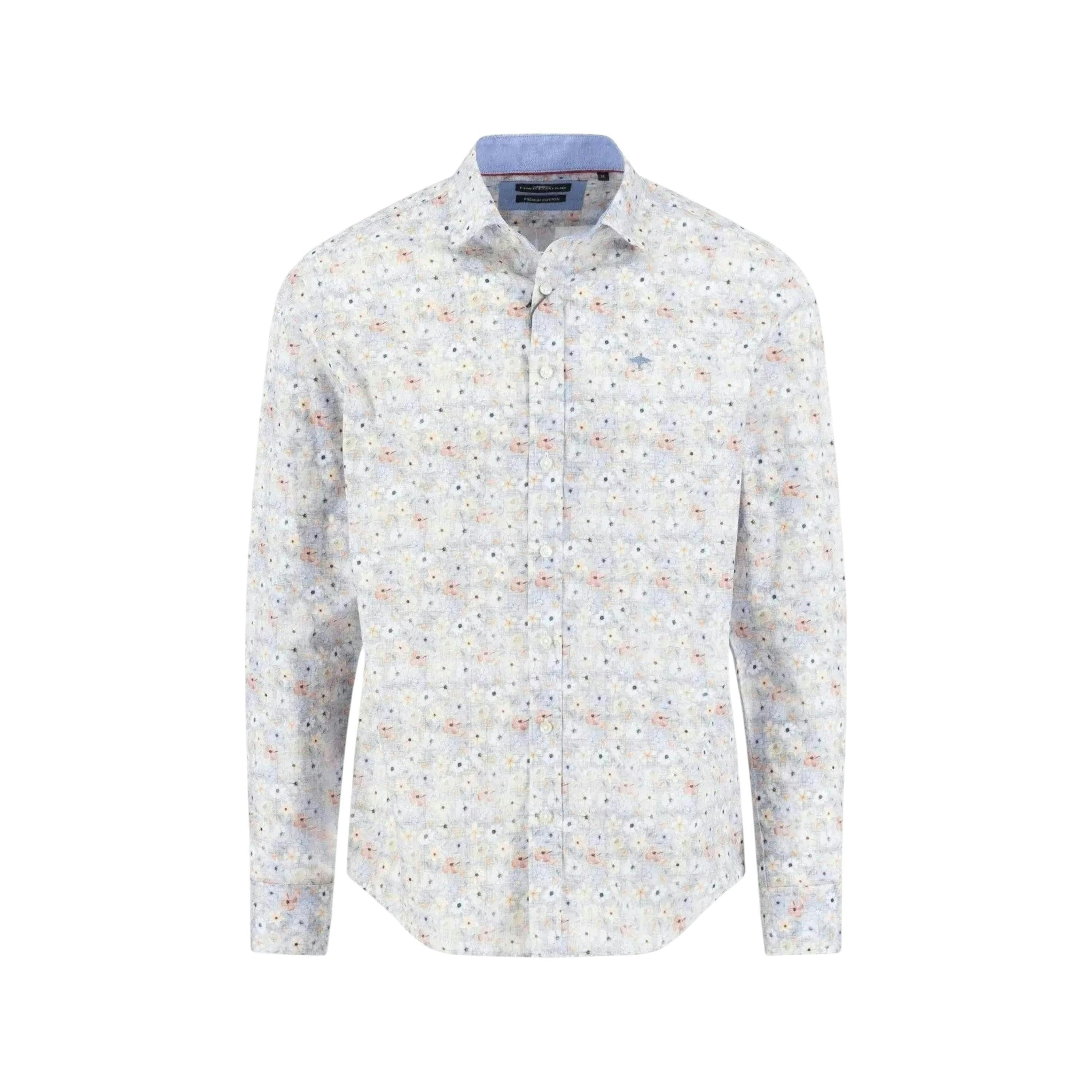 Floral Kent Collar Shirt Peach , view 1 of 5