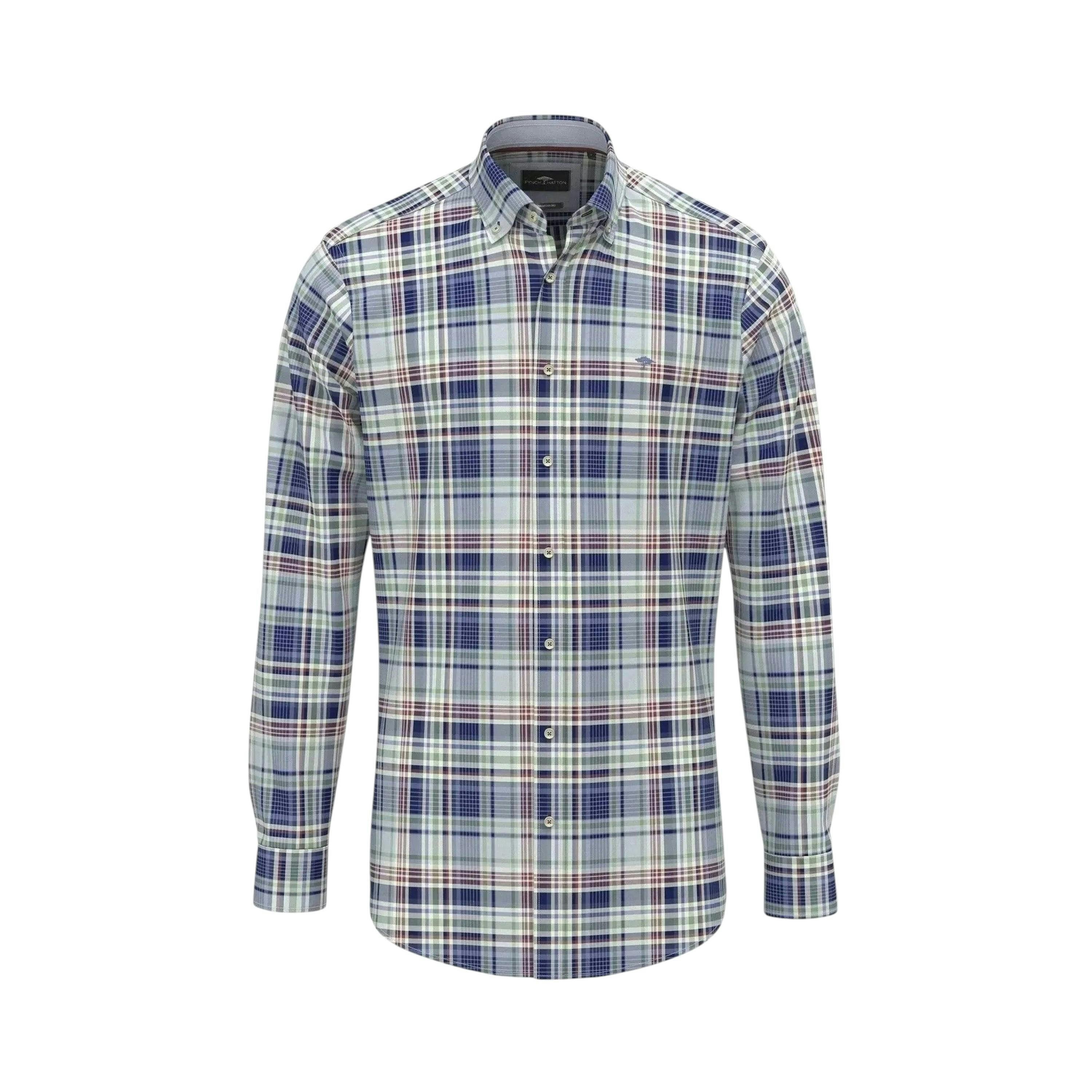 Washed Oxford Check Button Down Shirt Berry , view 1 of 2