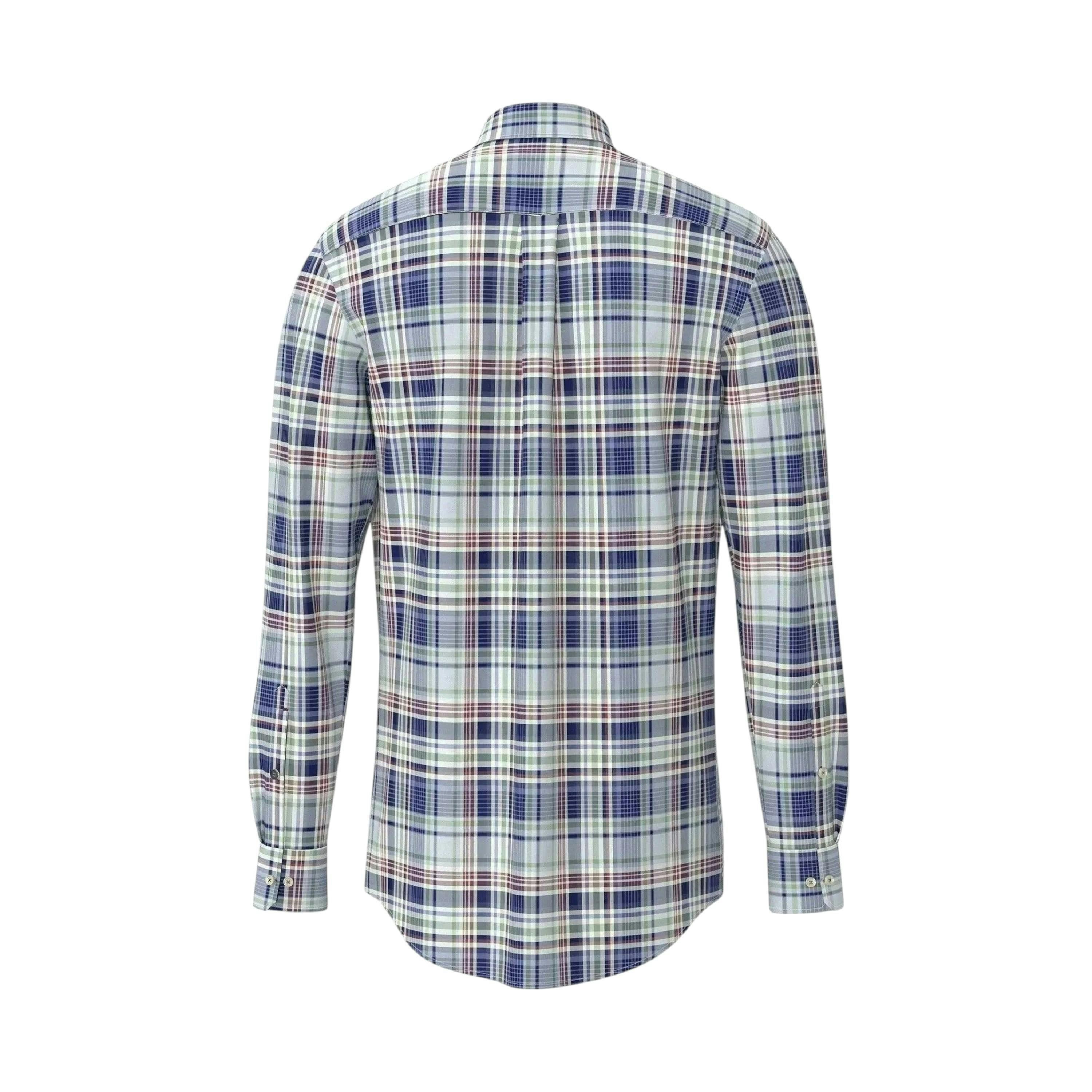 Washed Oxford Check Button Down Shirt Berry , view 2 of 2