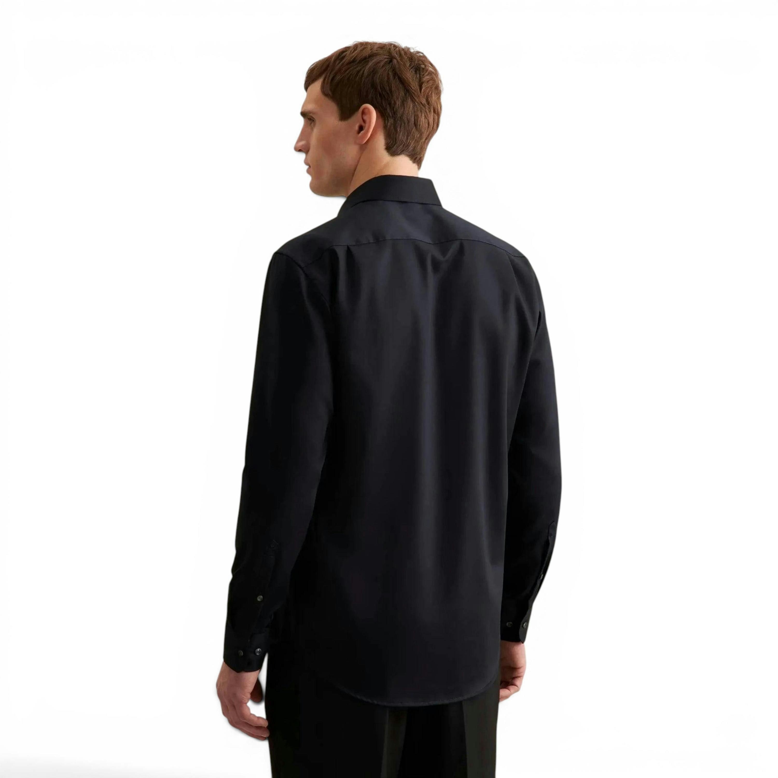 Seidensticker Regular Fit No Iron New Kent Business Shirt Black , view 2 of 6