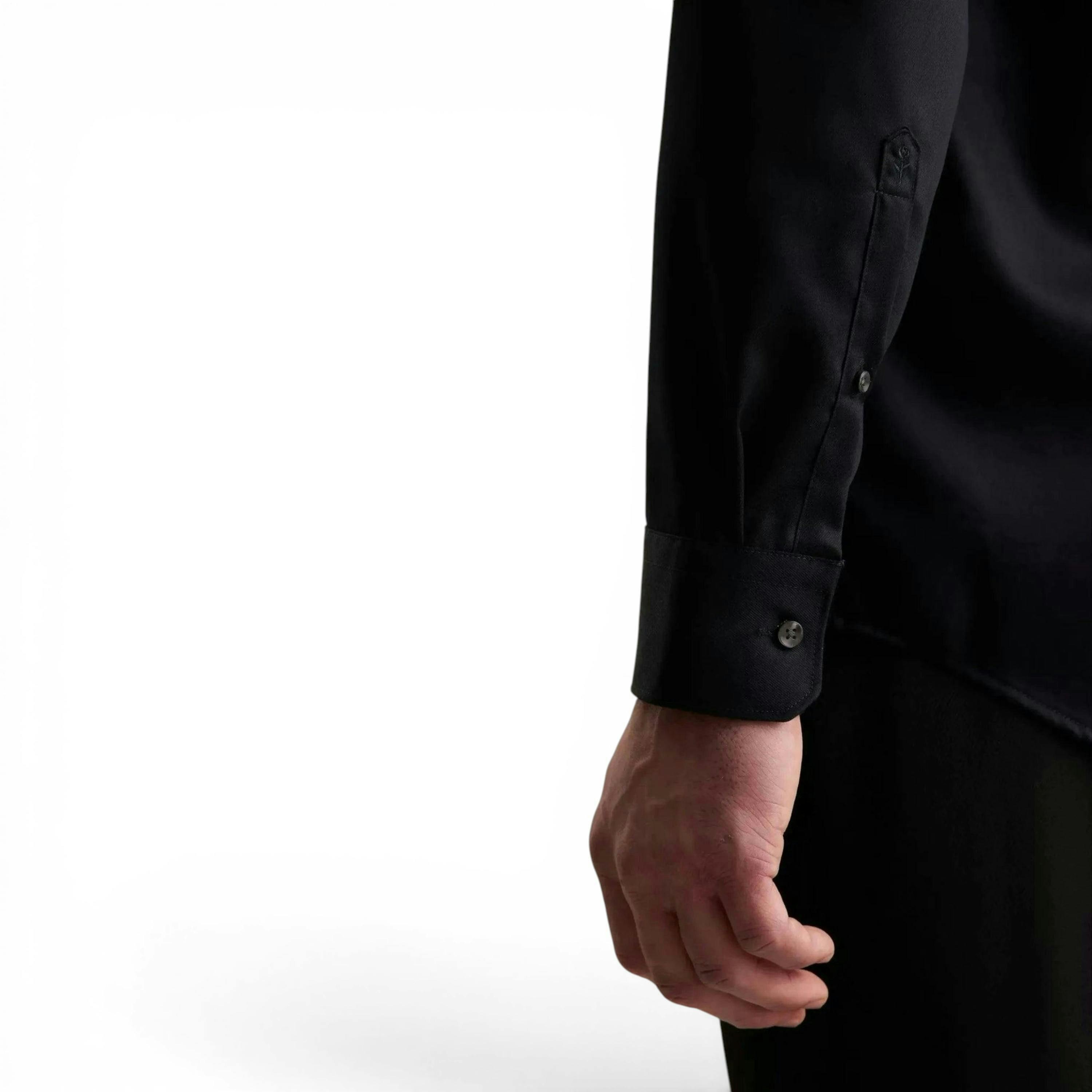 Seidensticker Regular Fit No Iron New Kent Business Shirt Black , view 4 of 6
