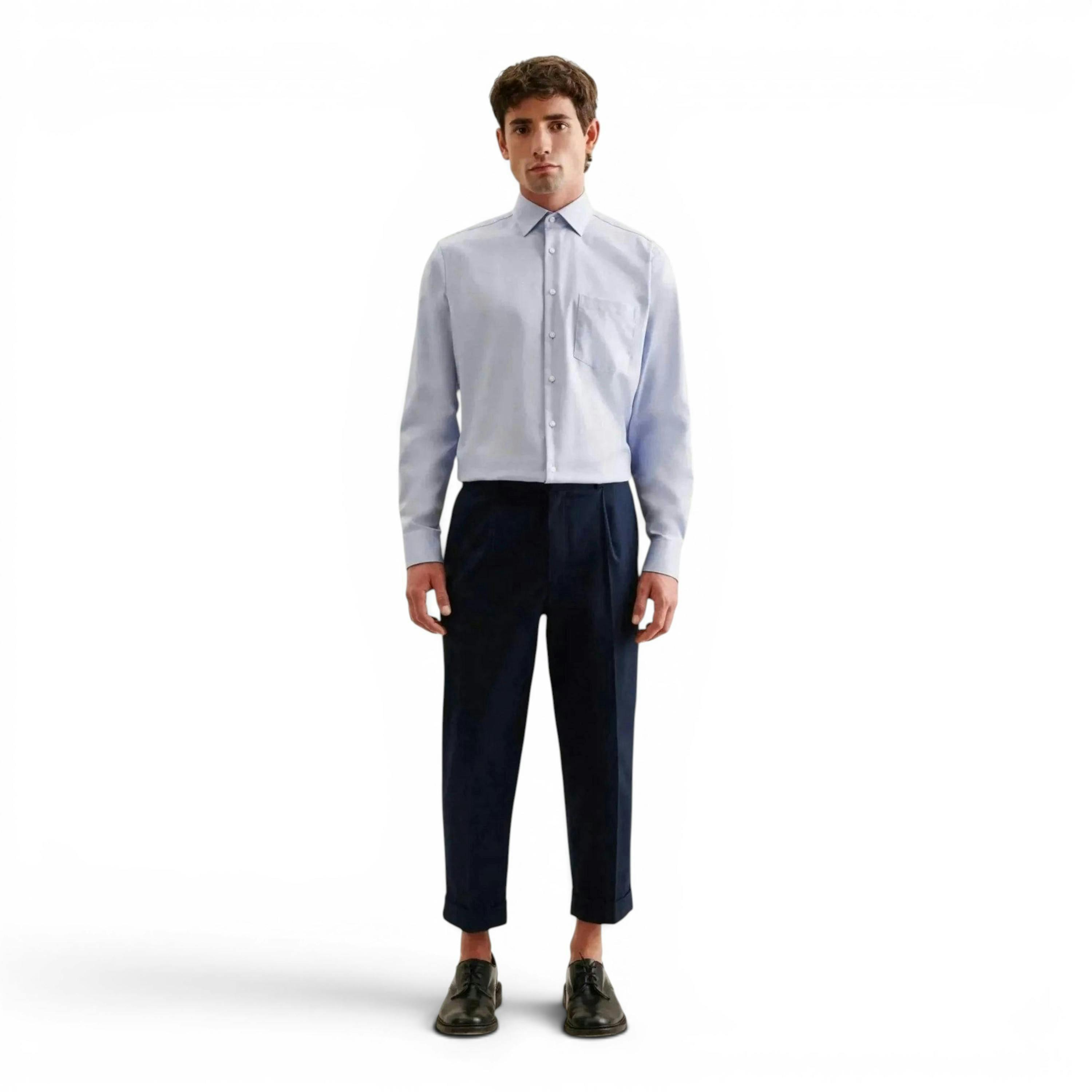 Regular Fit No Iron New Kent Business Shirt Light Blue , view 5 of 6