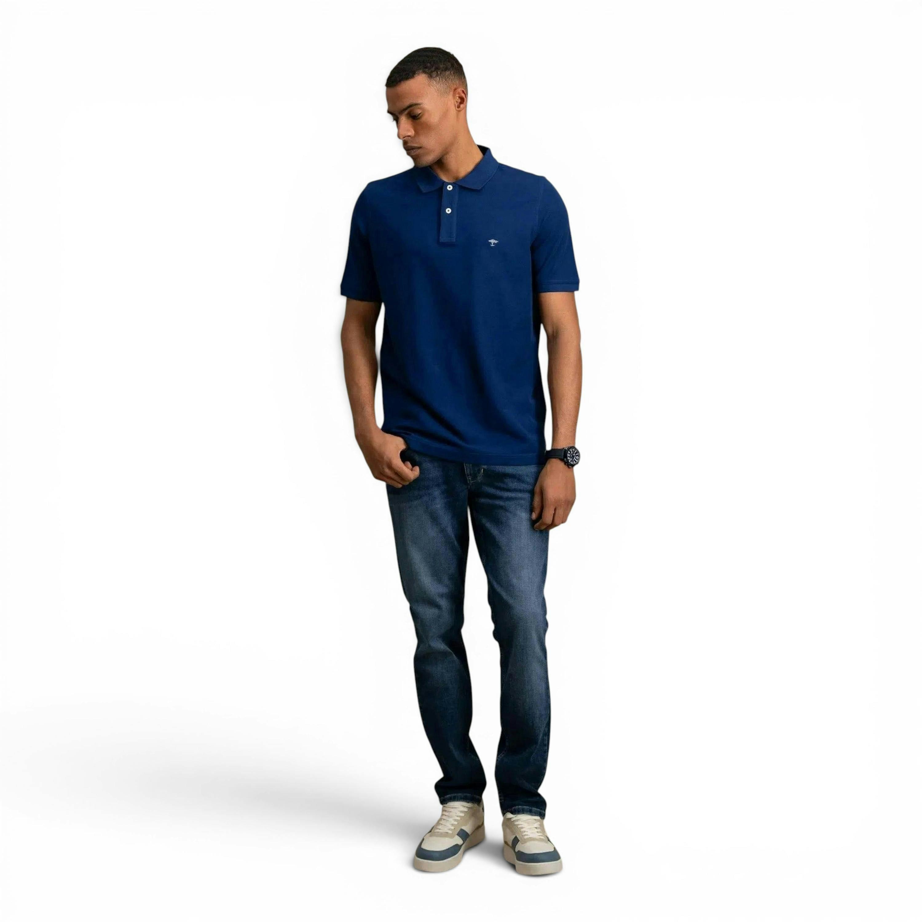 Premium Cotton Polo Shirt Midnight , view 3 of 5