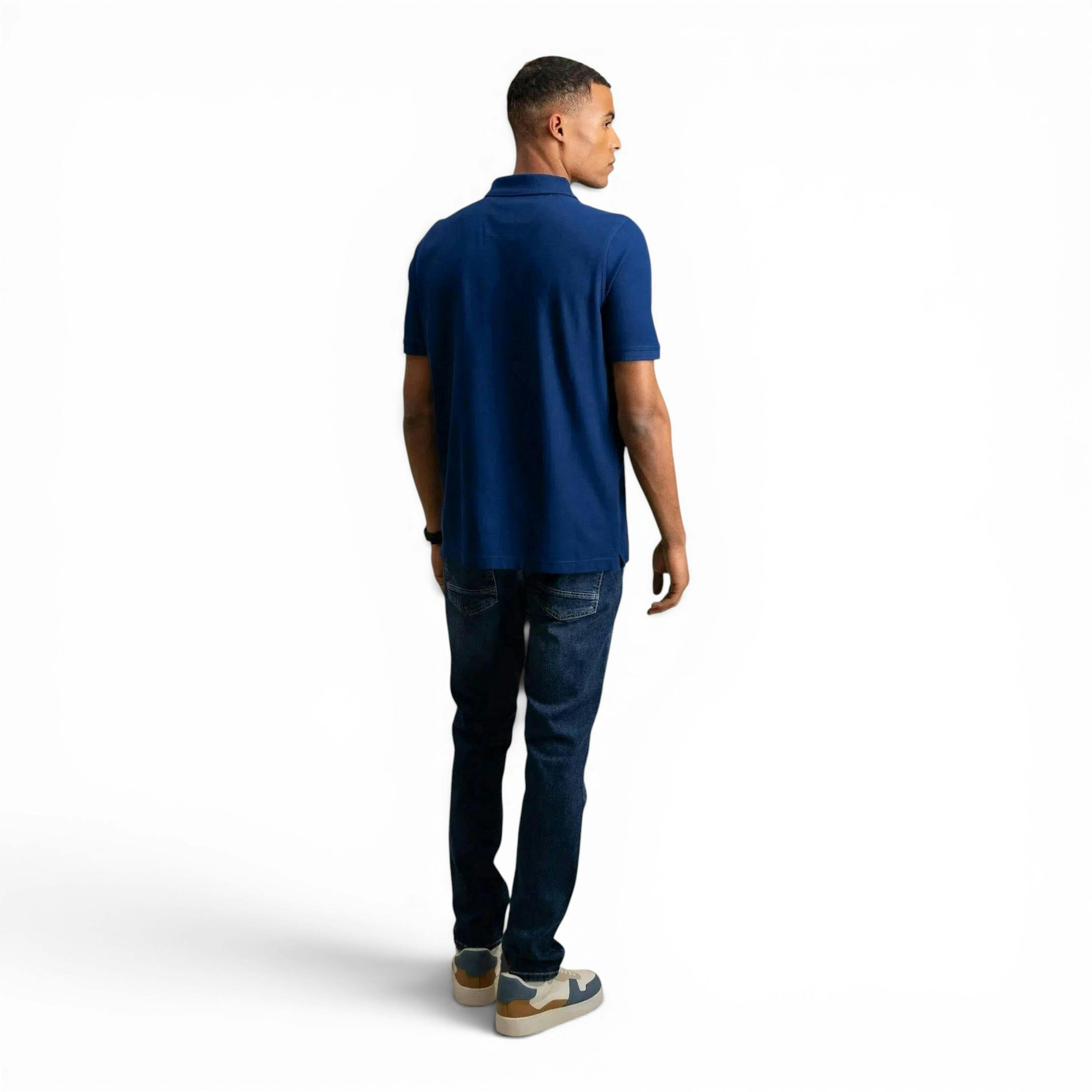 Premium Cotton Polo Shirt Midnight , view 4 of 5
