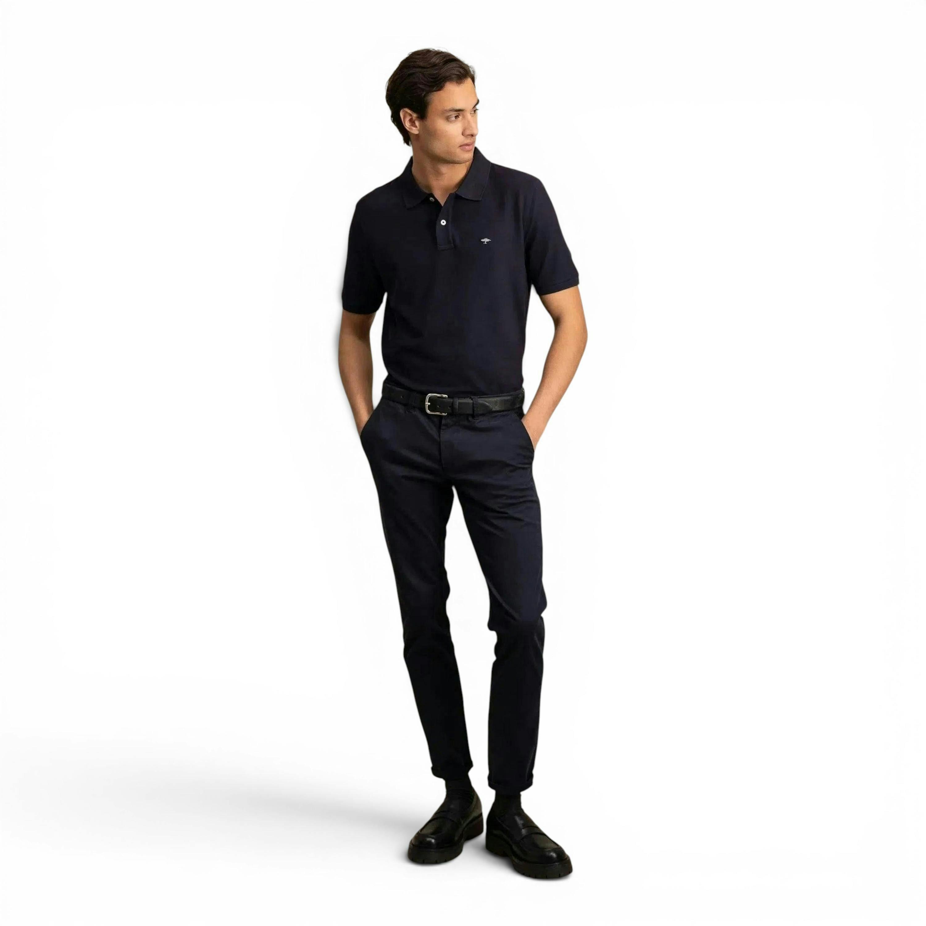 Premium Cotton Polo Shirt Navy , view 5 of 5