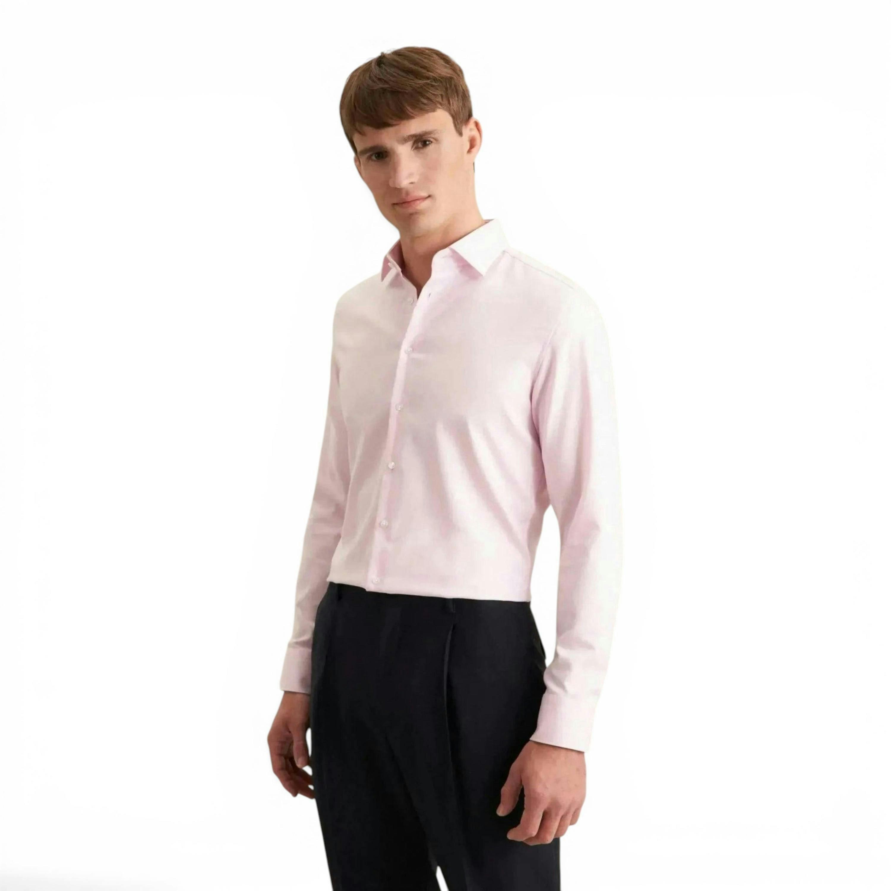 Seidensticker Slim Fit No Iron New Kent Business Shirt Pink , view 1 of 6