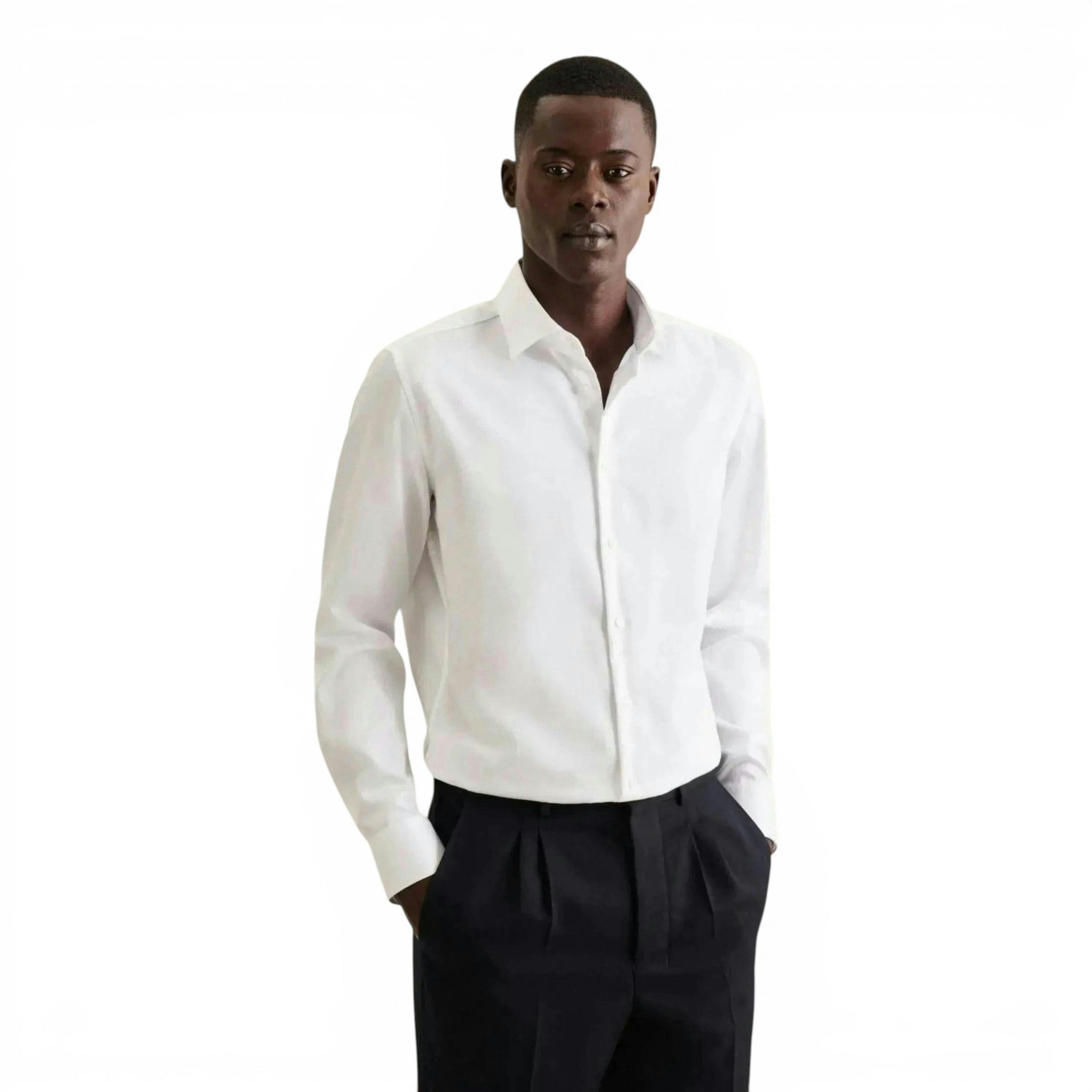 Slim Fit No Iron New Kent Business Shirt White , view 1 of 6