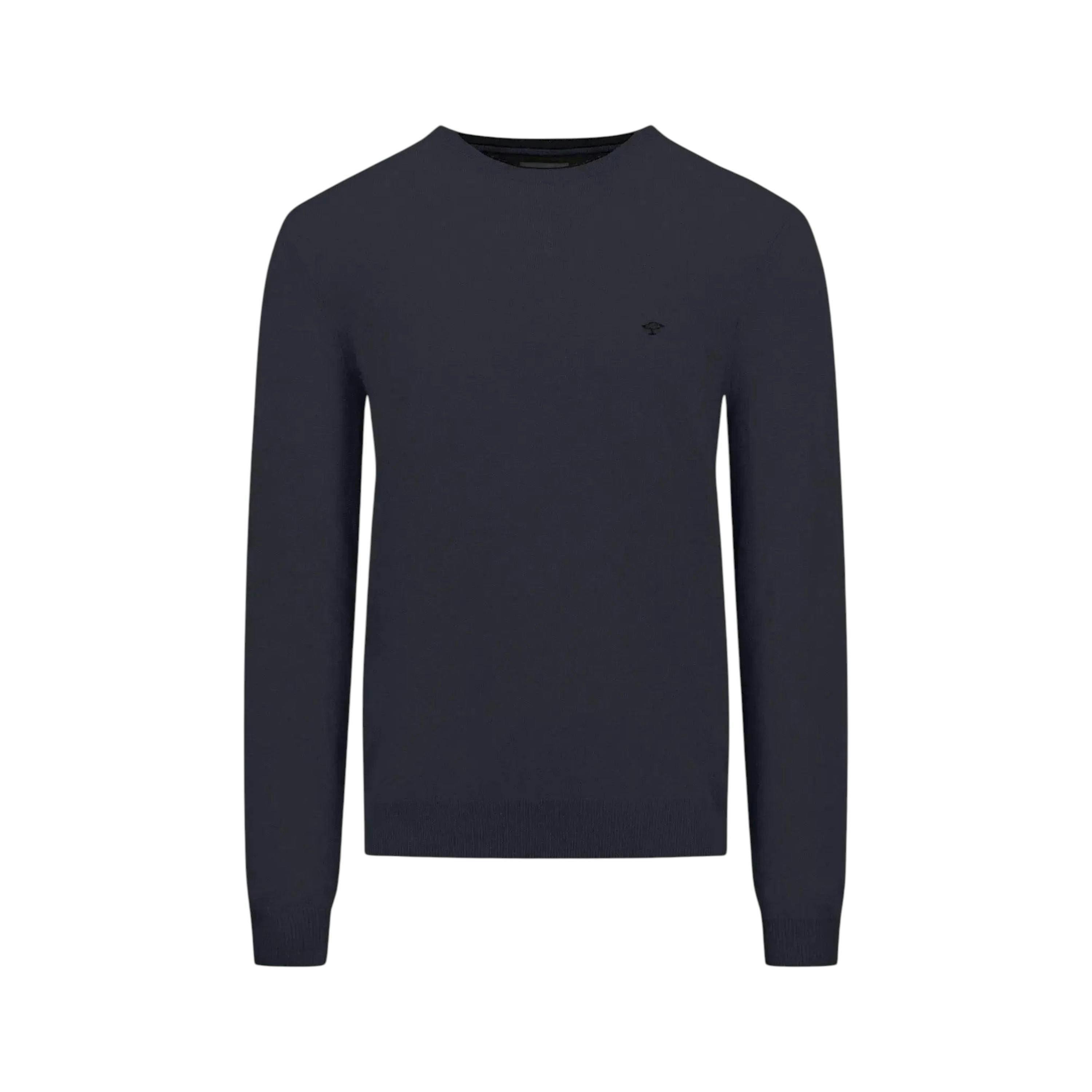 Merino Cashmere Crewneck Knit Navy , view 1 of 2