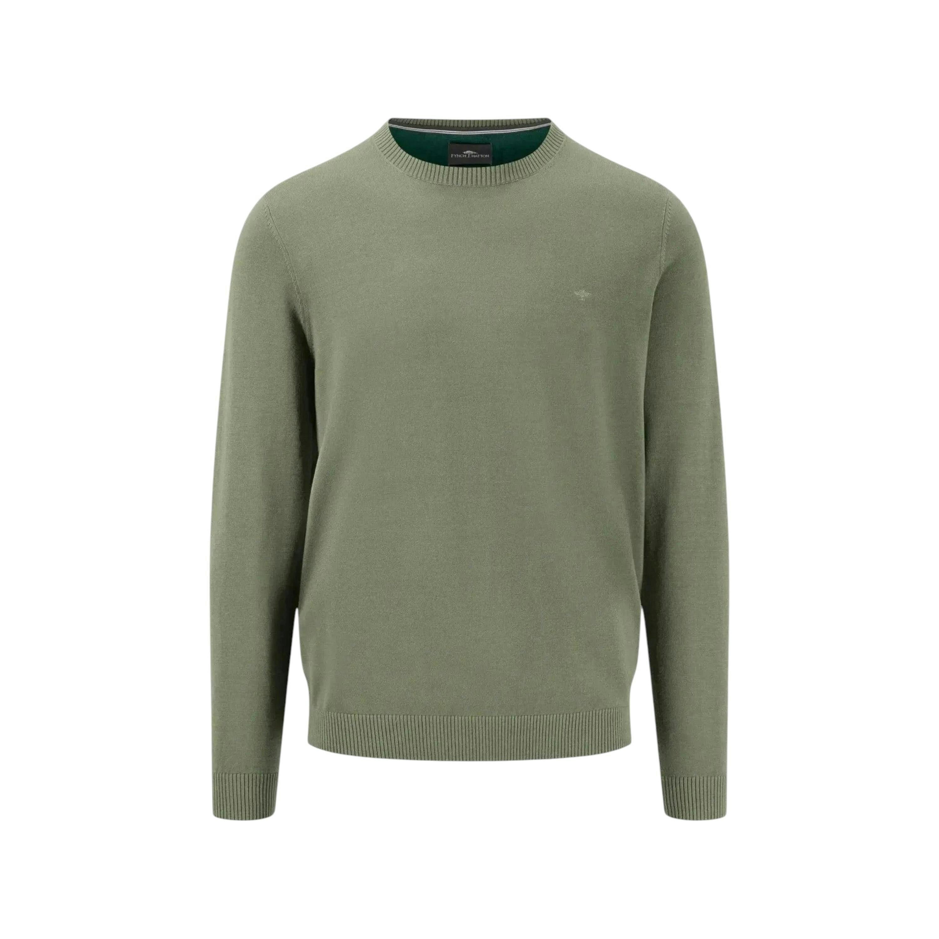 Fine Knit Crewneck Cotton Knit Light Khaki , view 1 of 2