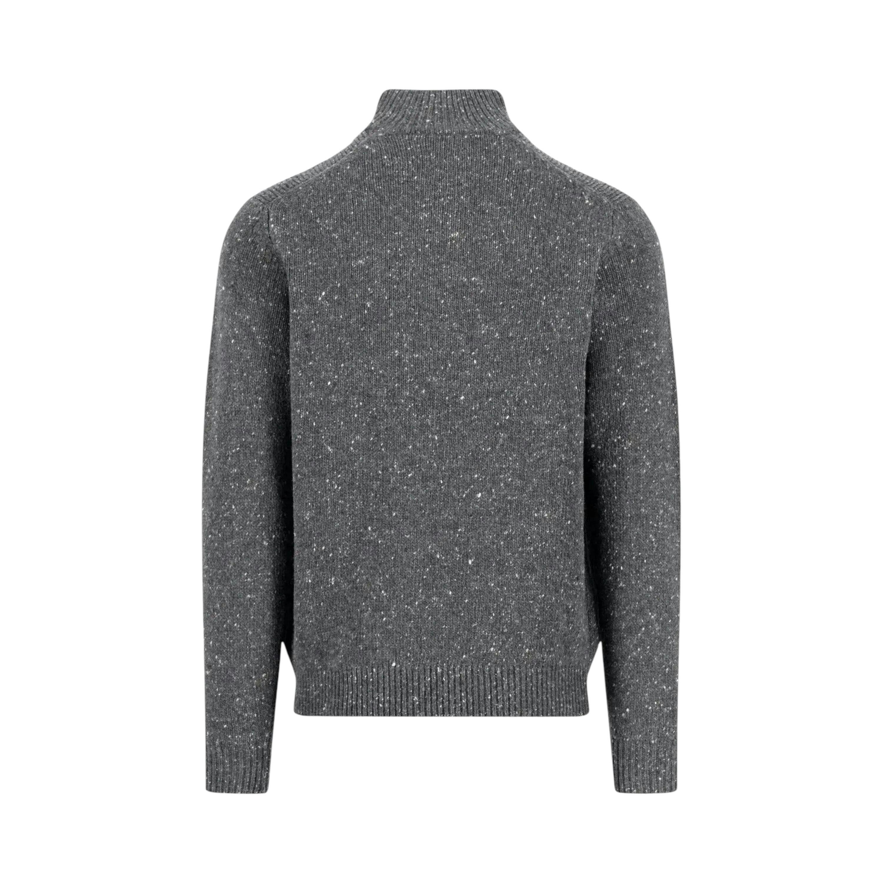 Donegal Wool 1/4 Zip Knit Steel , view 2 of 2