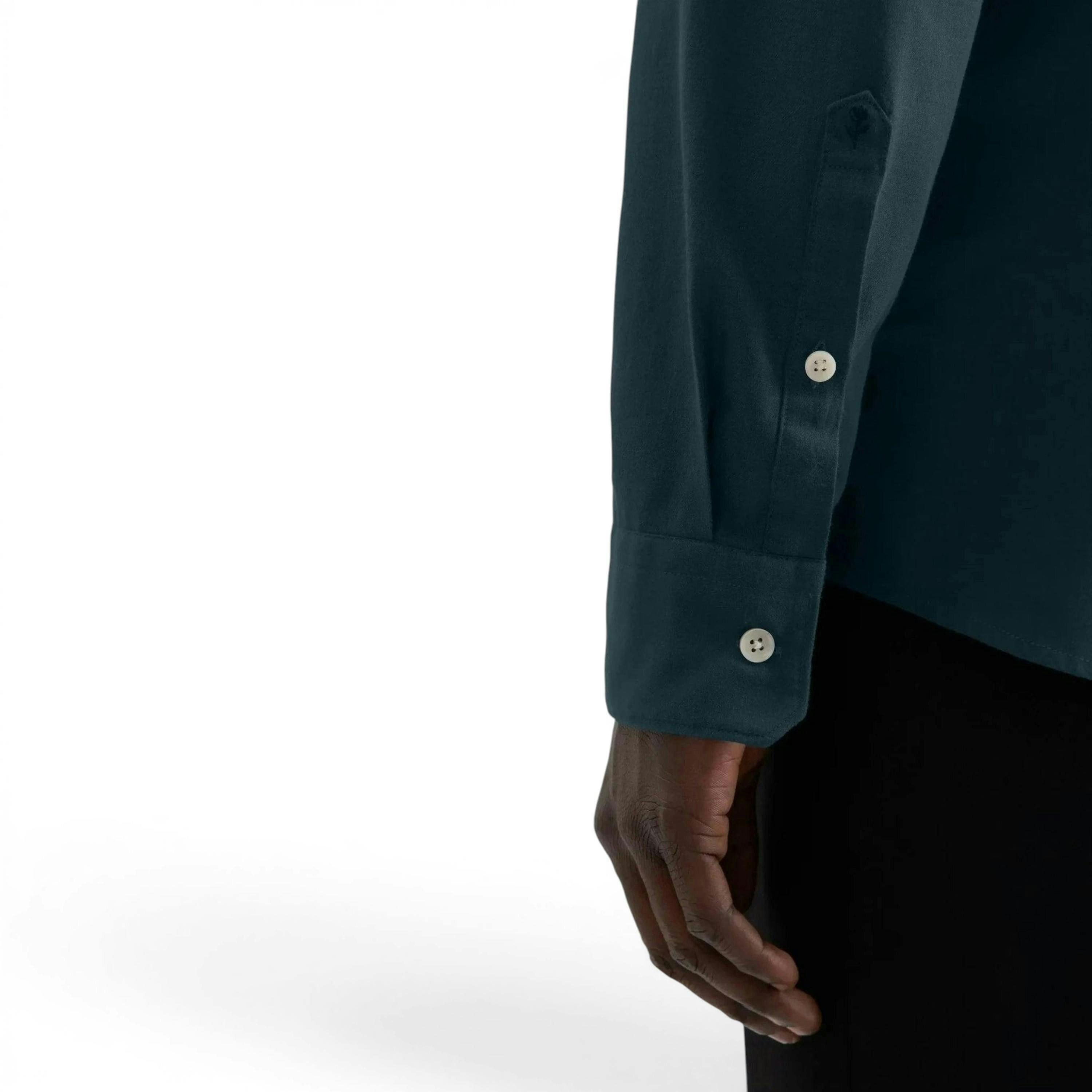 Seidensticker Slim Fit Spread Kent Pepita Flannel Shirt Dark Blue , view 4 of 6