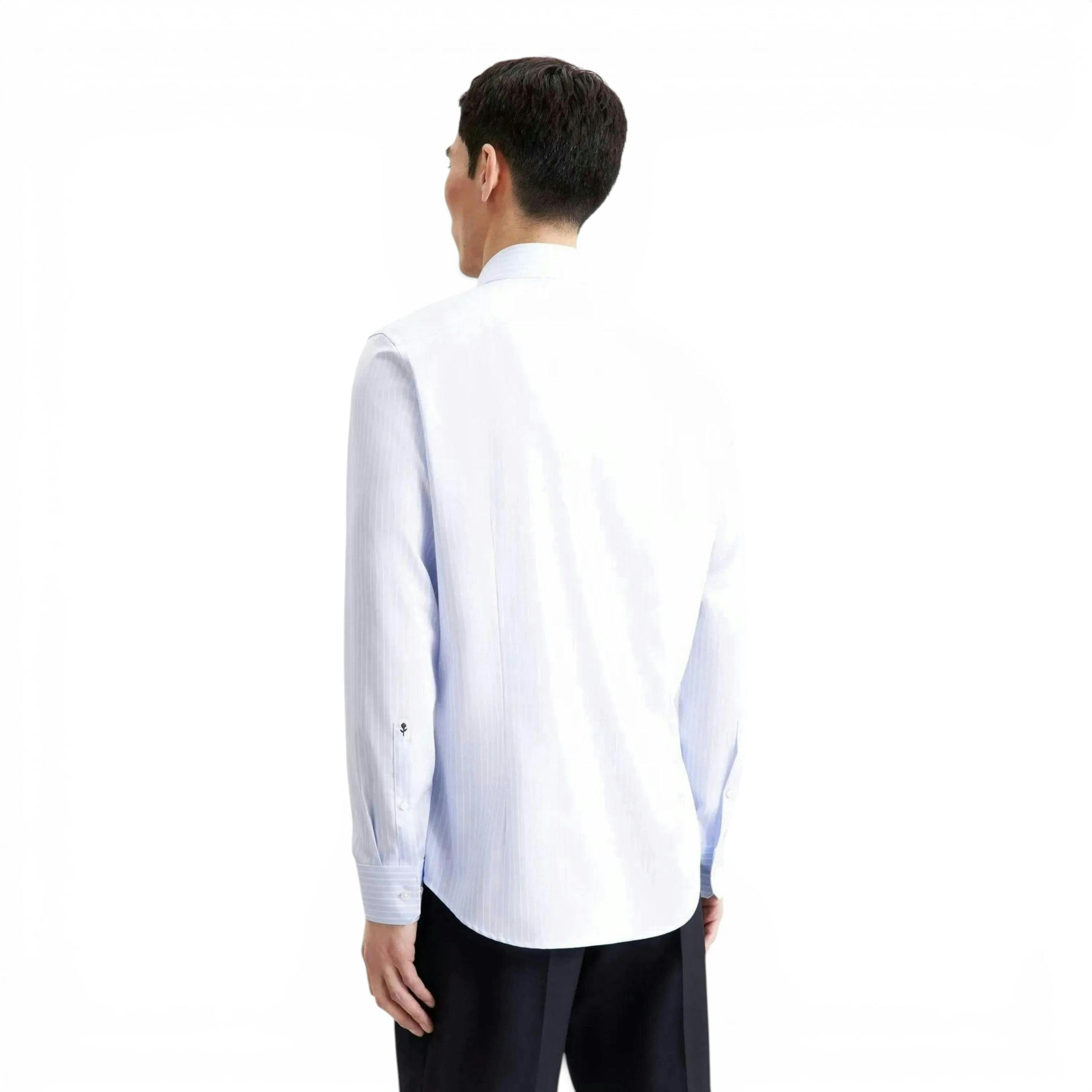 Seidensticker Slim Fit No Iron New Kent Striped Business Shirt Light Blue , view 2 of 6