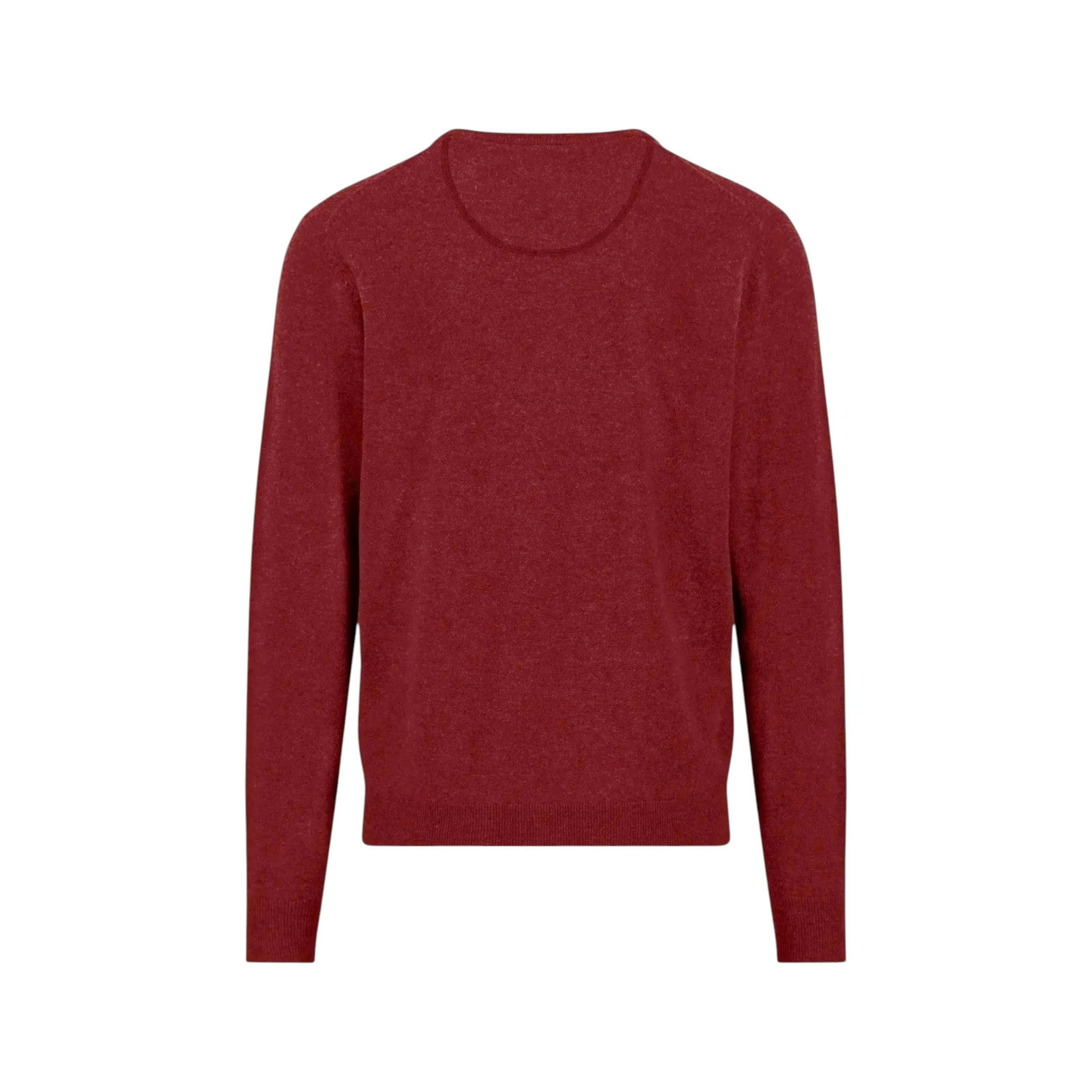 Pure Lambswool Crewneck Knit Garnet Red , view 2 of 2
