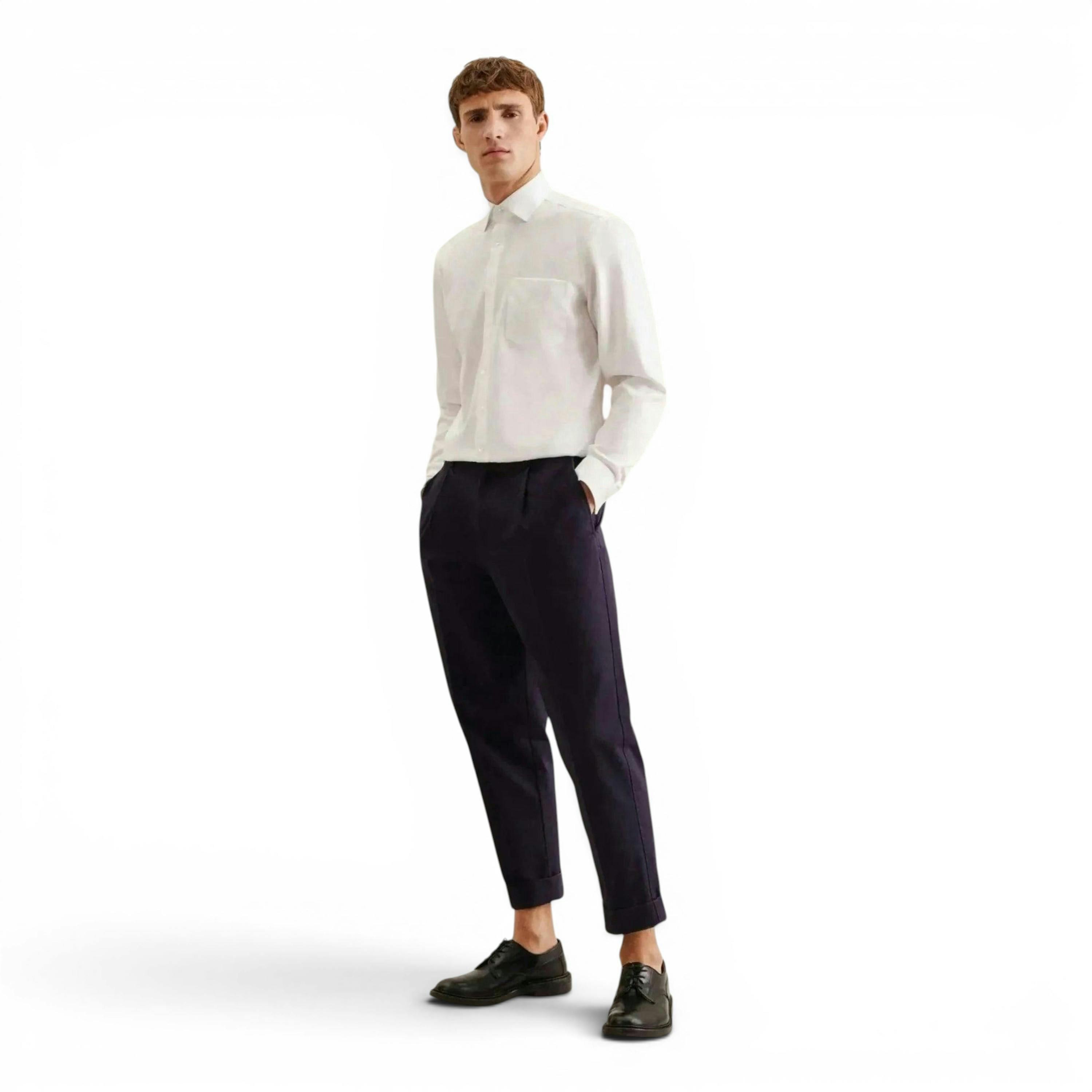 Regular Fit No Iron New Kent Business Shirt White , view 5 of 6