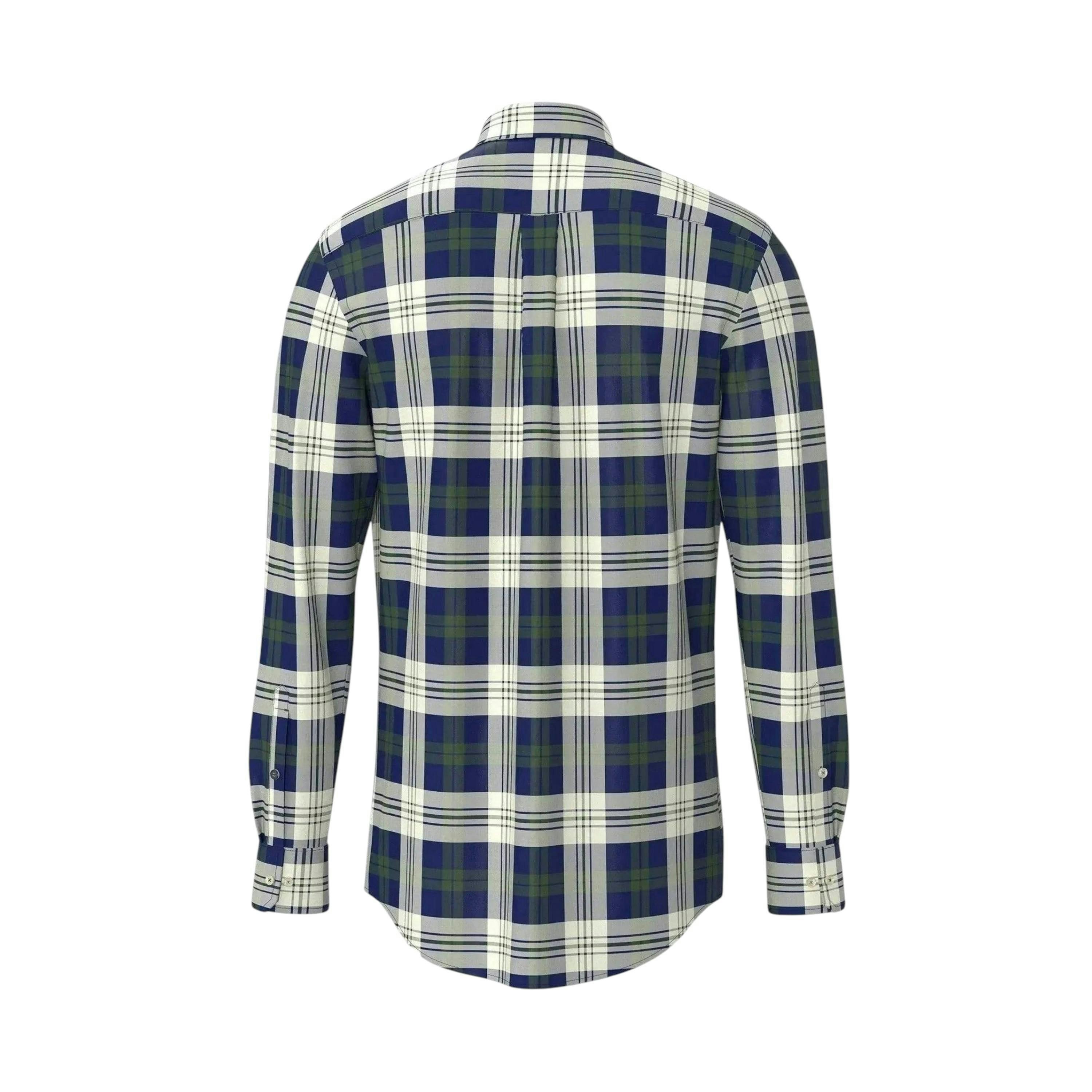 Washed Oxford Check Button Down Shirt Dark Leaf , view 2 of 2