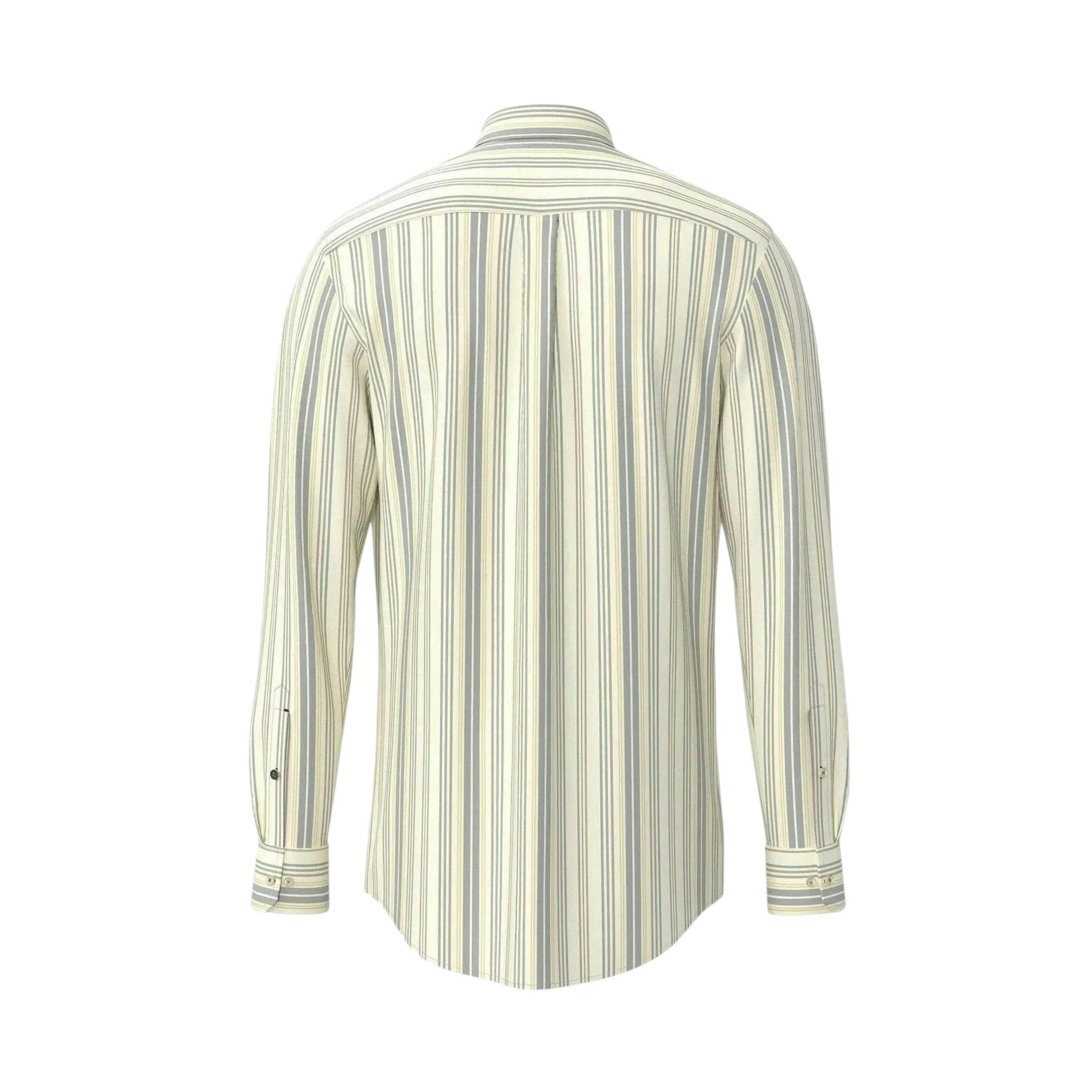 Washed Oxford Stripe Button Down Shirt Deep Merlot , view 2 of 2