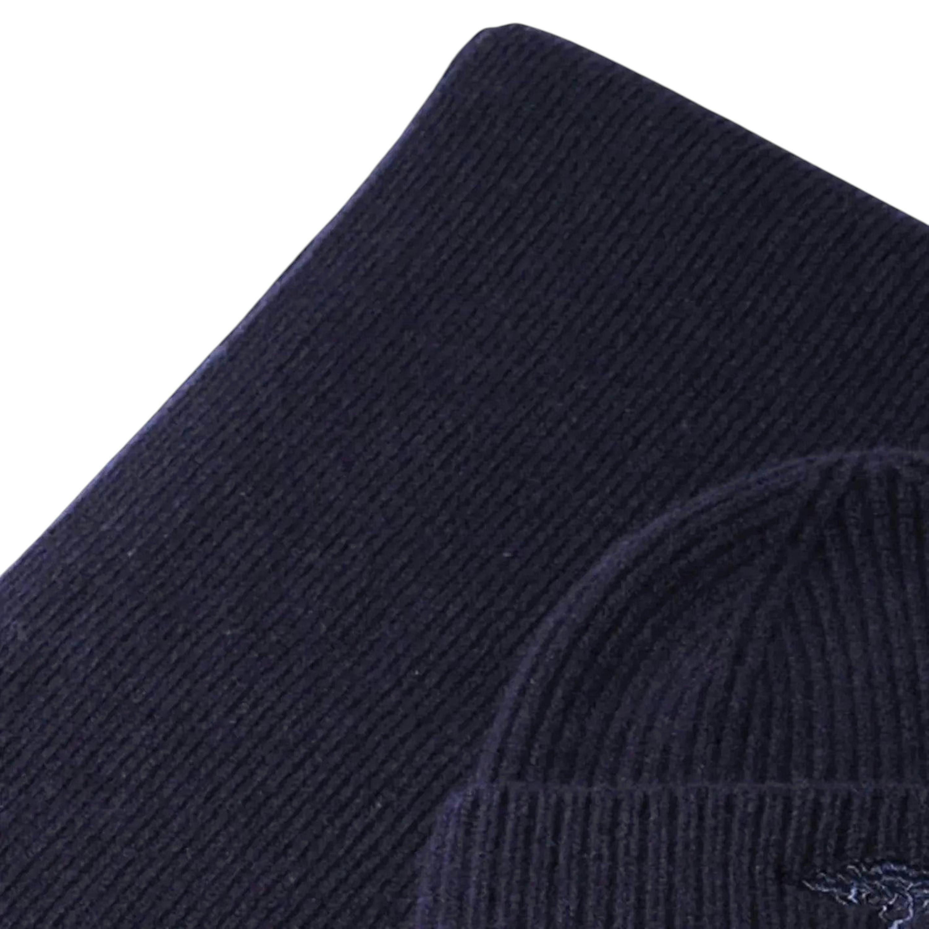 Pure Wool Beanie & Scarf Set Navy , view 2 of 2