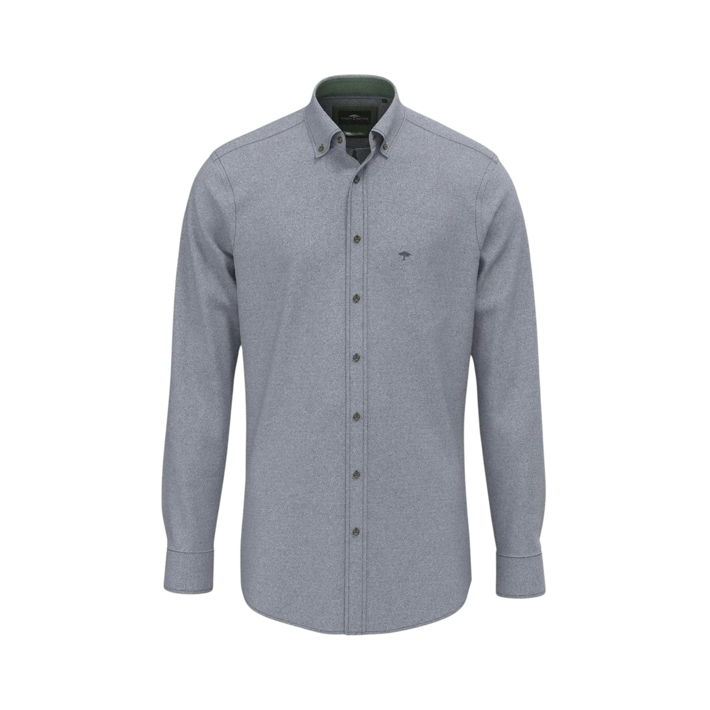 Herringbone Flannel Button Down Shirt Navy , view 1 of 5